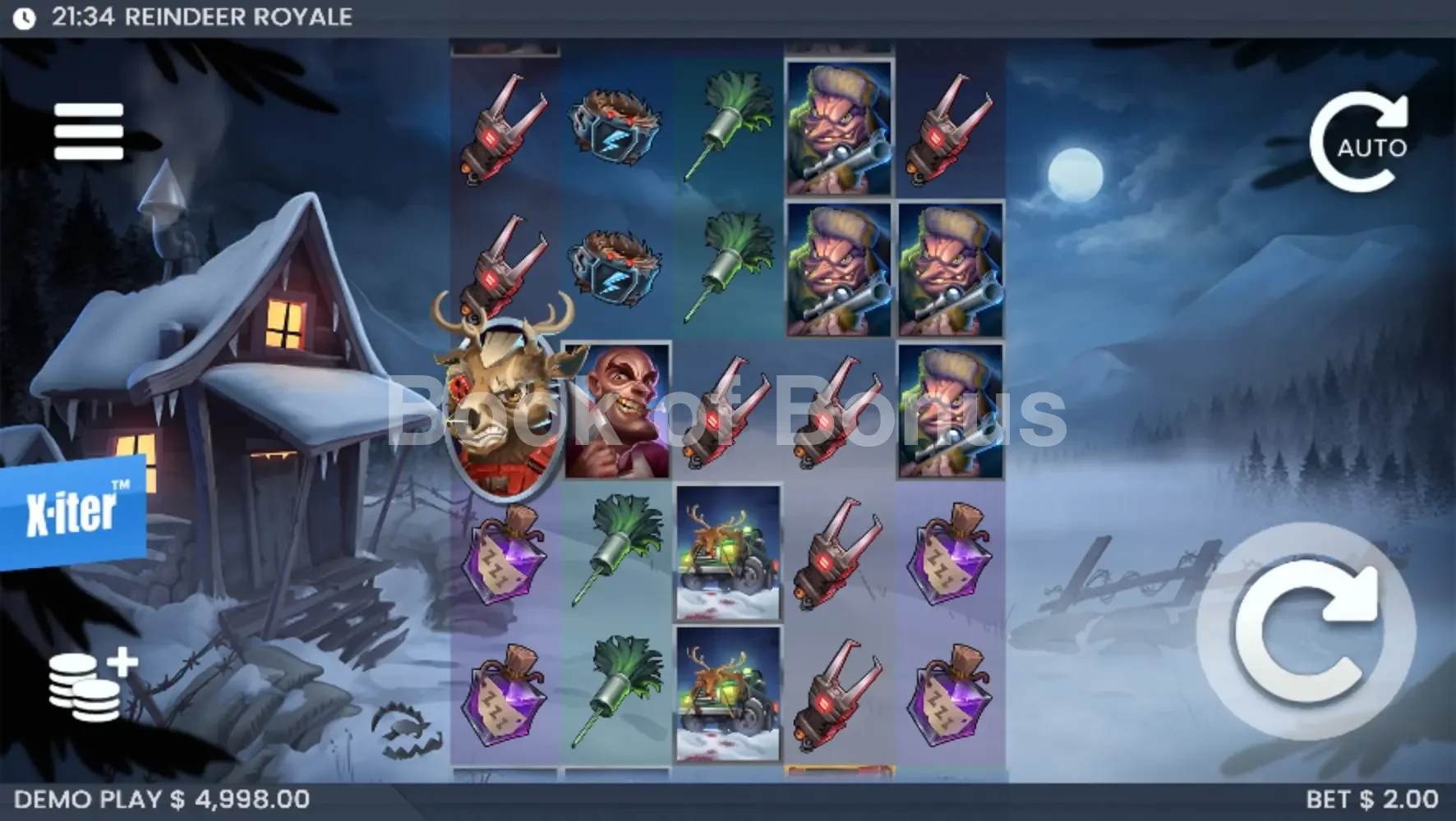 Reindeer Royale par ELK Studios - jeu de base et disposition des rouleaux