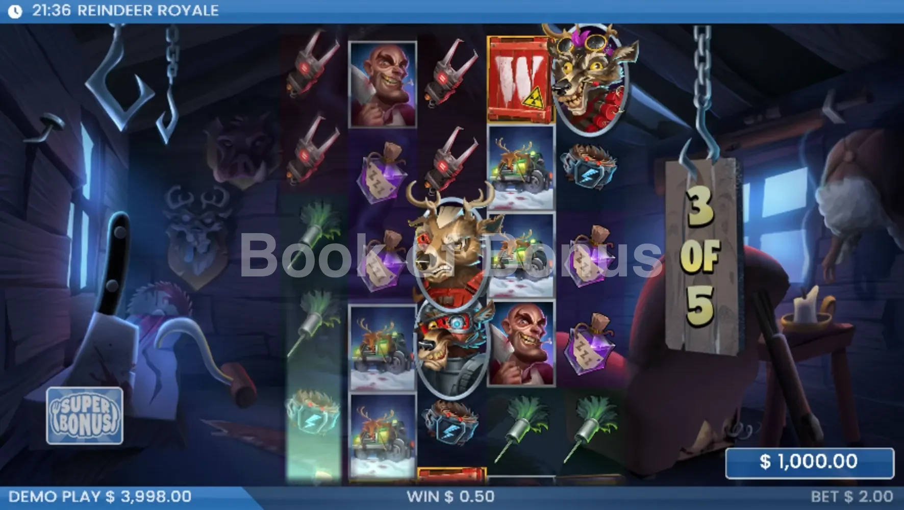 Reindeer Royale par ELK Studios - tours gratuits