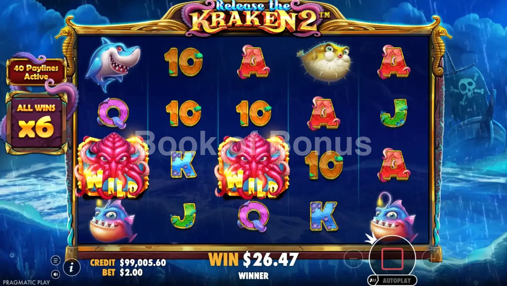 Release the Kraken 2 par Pragmatic Play - tours gratuits