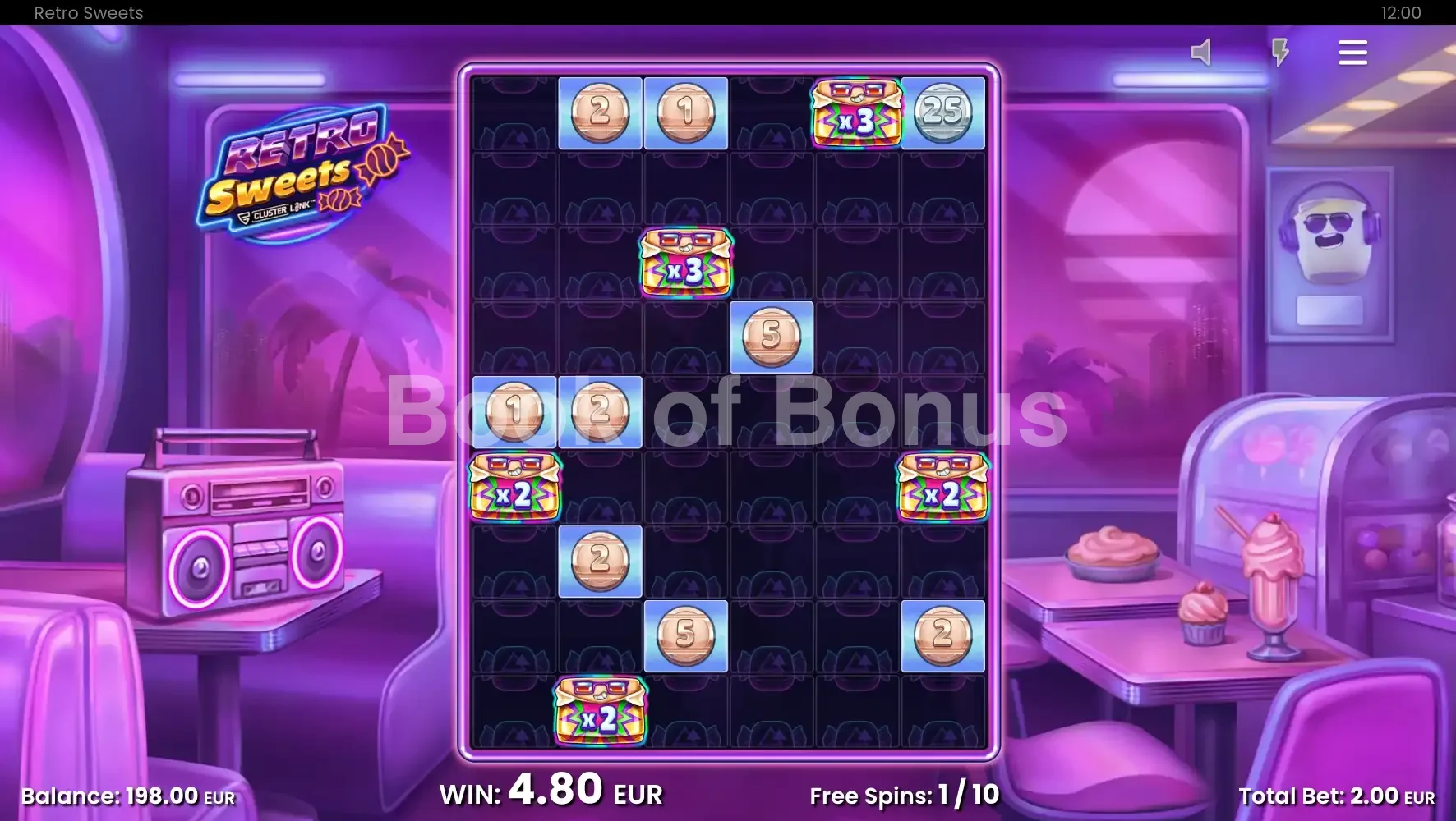 Retro Sweets par Push Gaming - tours gratuits
