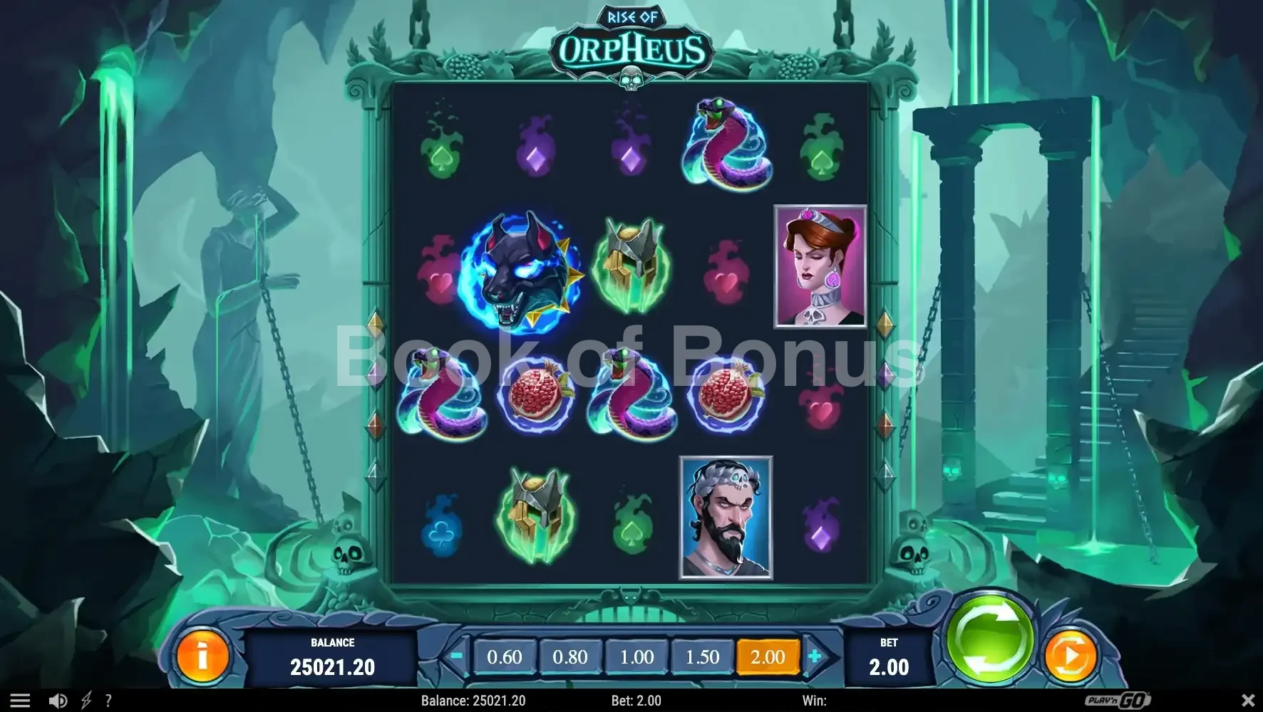 Rise of Orpheus par Play'n GO - base game 2