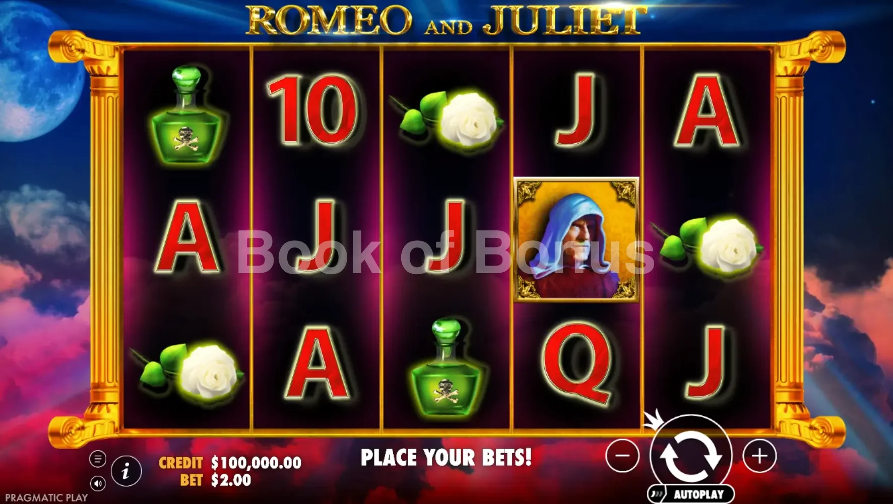 Romeo and Juliet par Pragmatic Play - base game 2