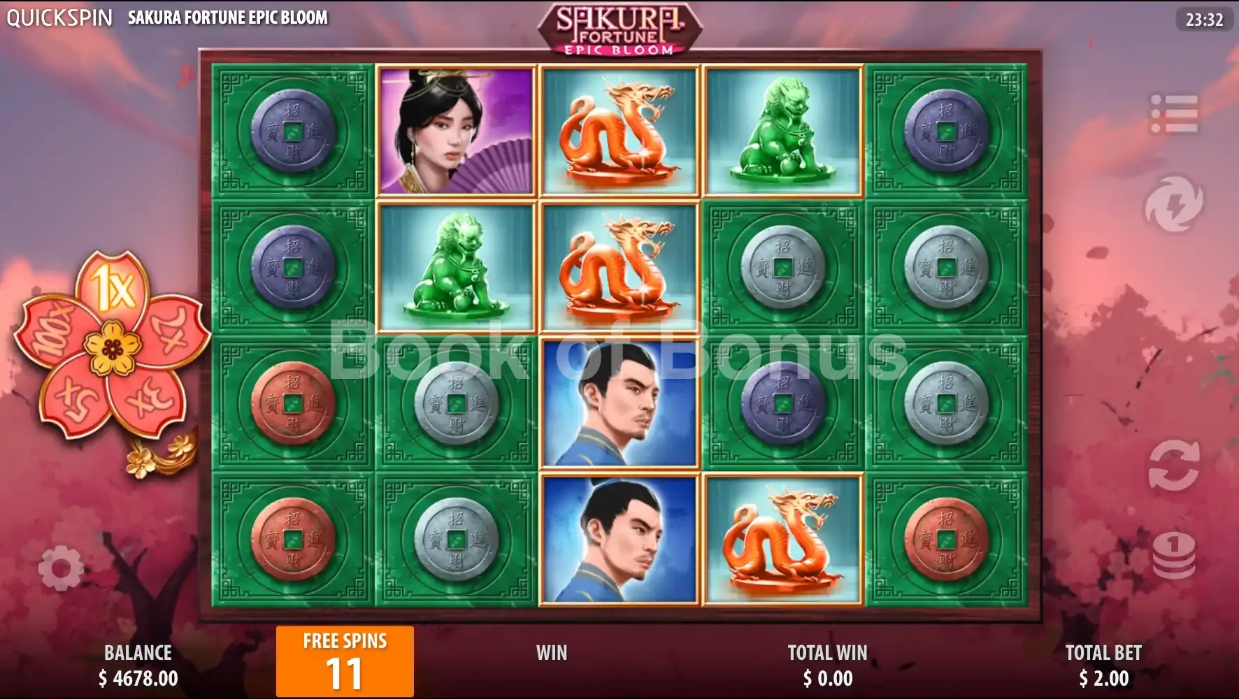Sakura Fortune Epic Bloom par Quickspin - tours gratuits