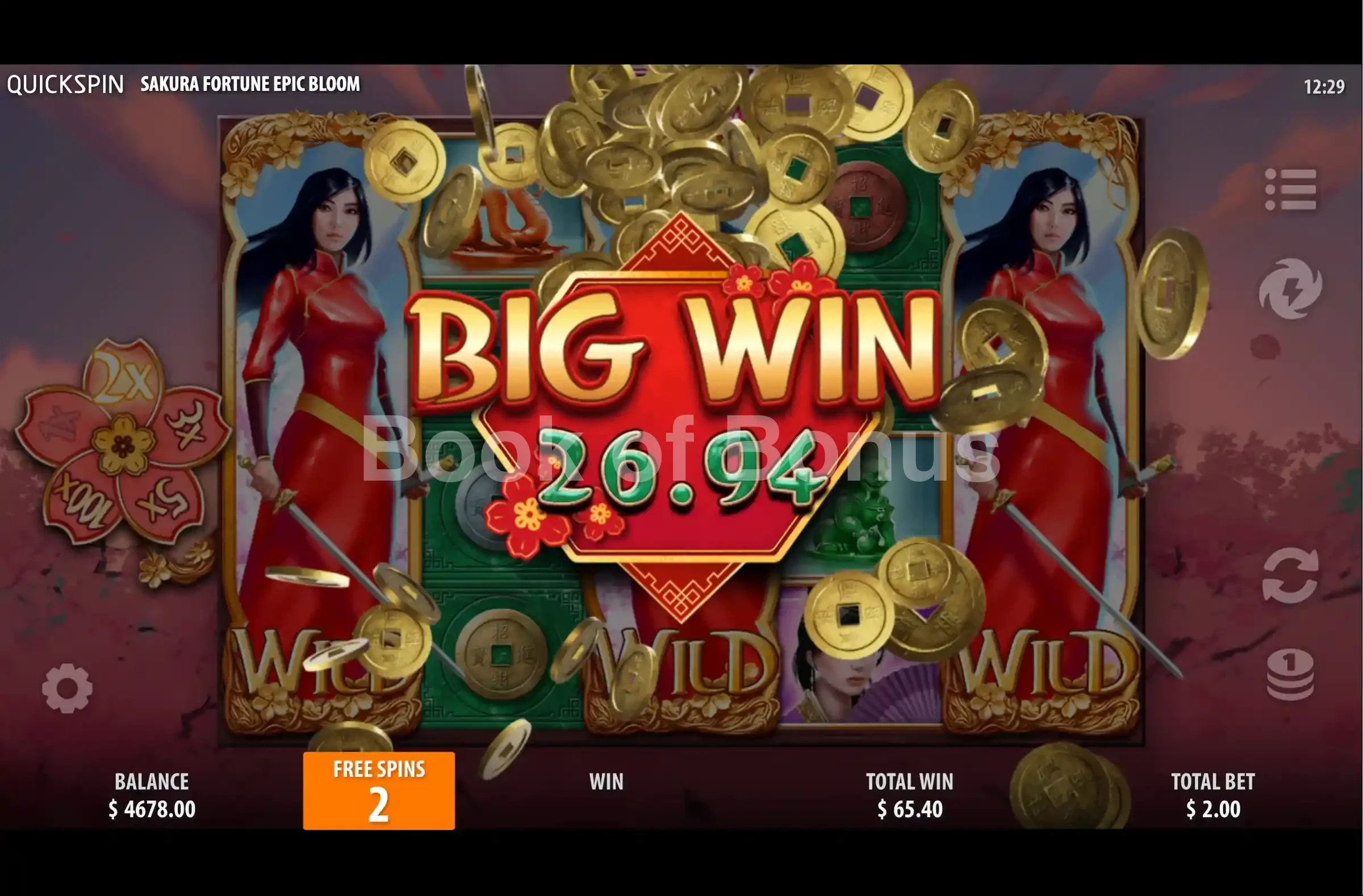 Sakura Fortune par Quickspin - gros gain