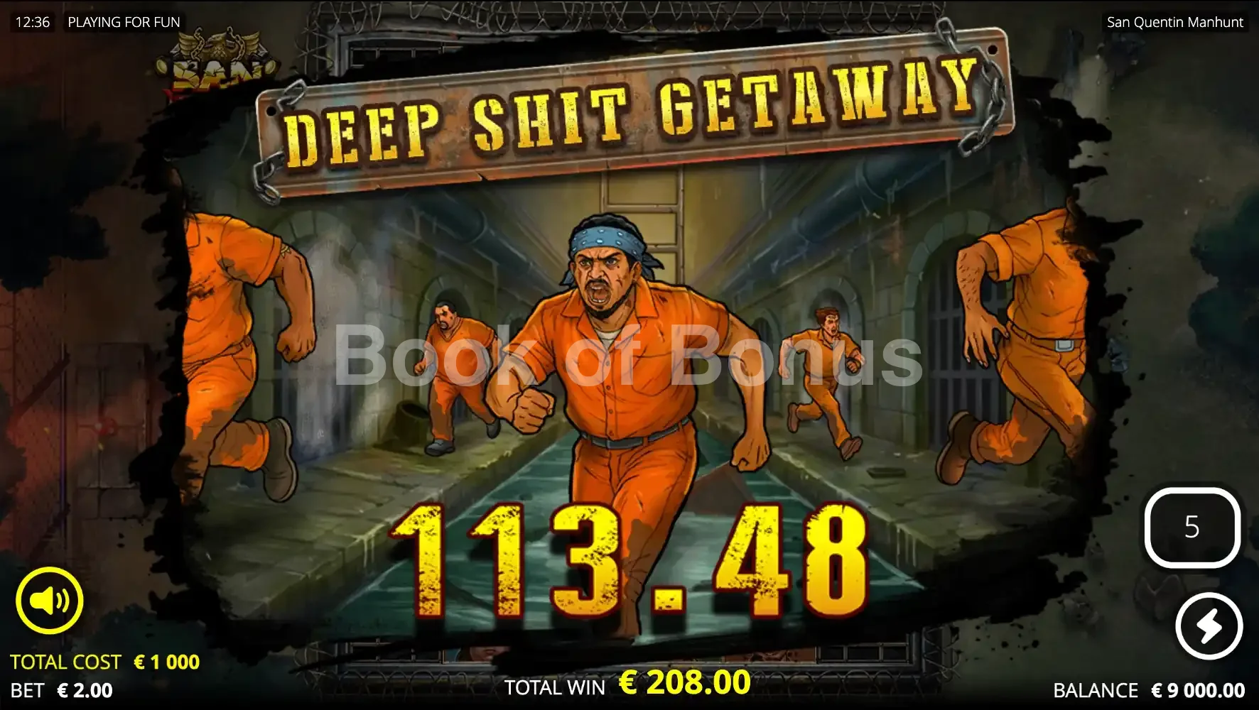 San Quentin Manhunt par Nolimit City - gros gain