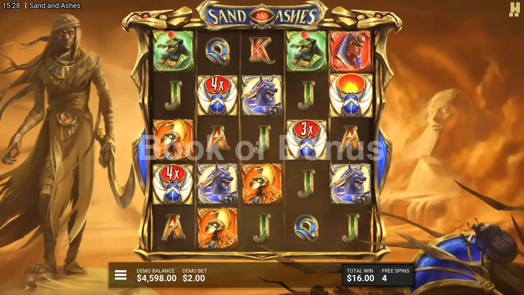 Sand And Ashes par Hacksaw Gaming - tours gratuits