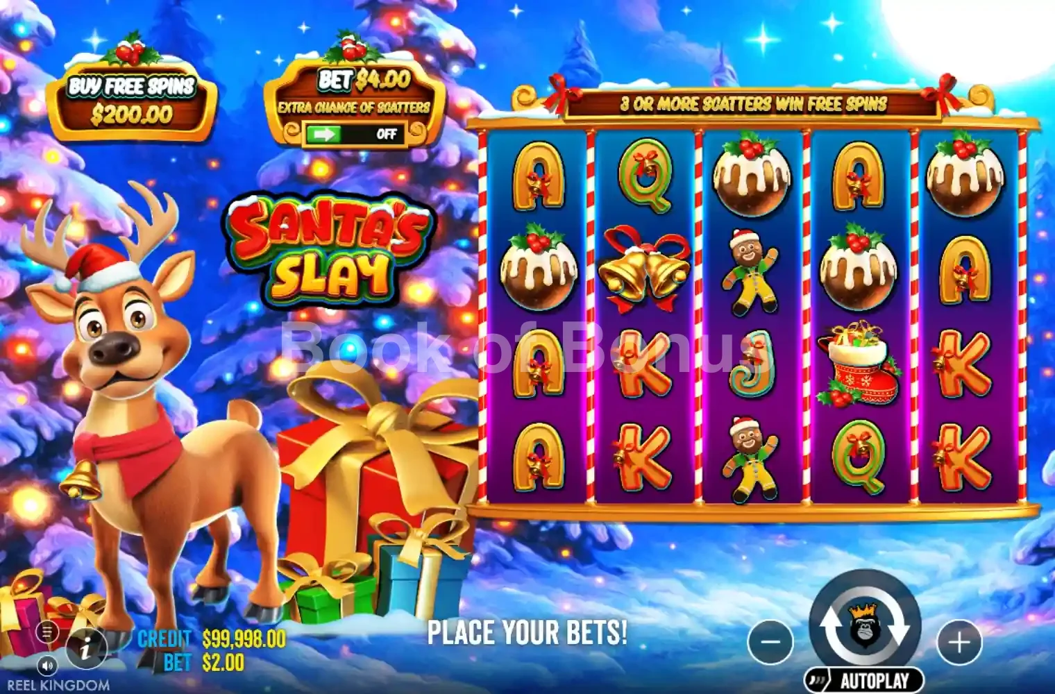 Santa’s Slay par Pragmatic Play - jeu de base et disposition des rouleaux