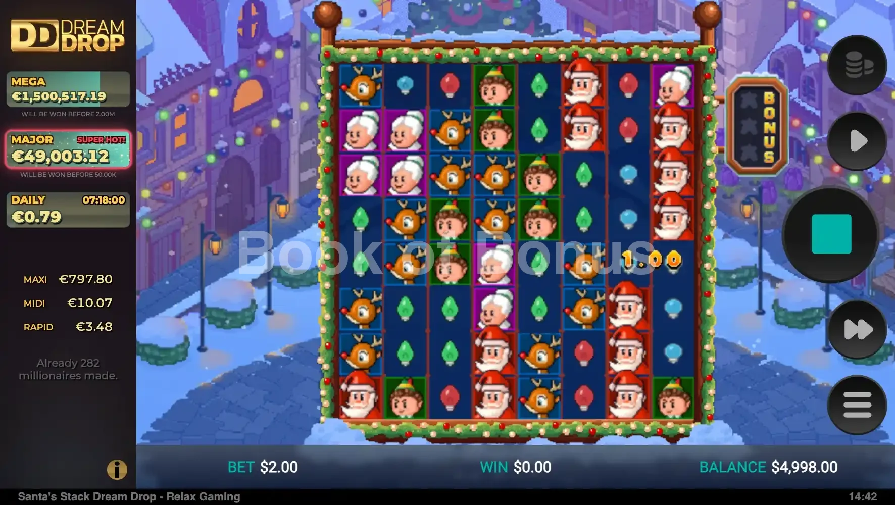 Grille en action Santa's Stack Dream Drop