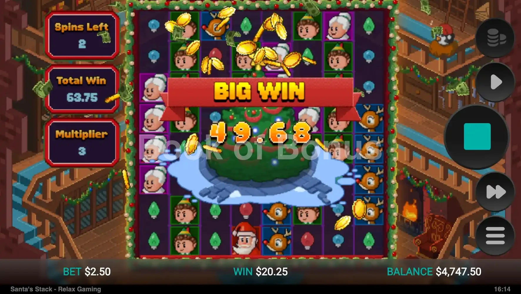 Santa's Stack par Relax Gaming - gros gain