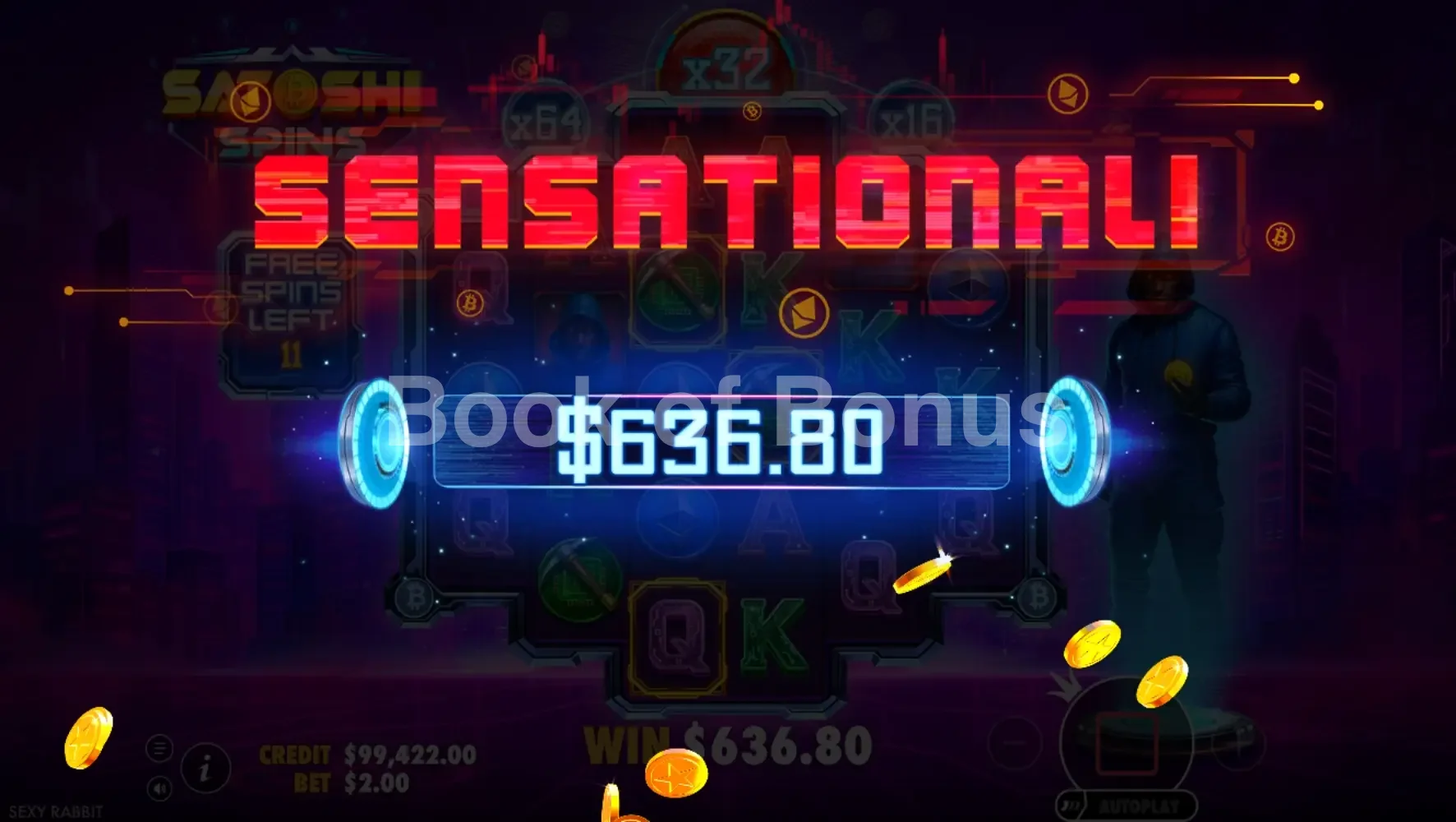 Satoshi Spins par Pragmatic Play - gros gain