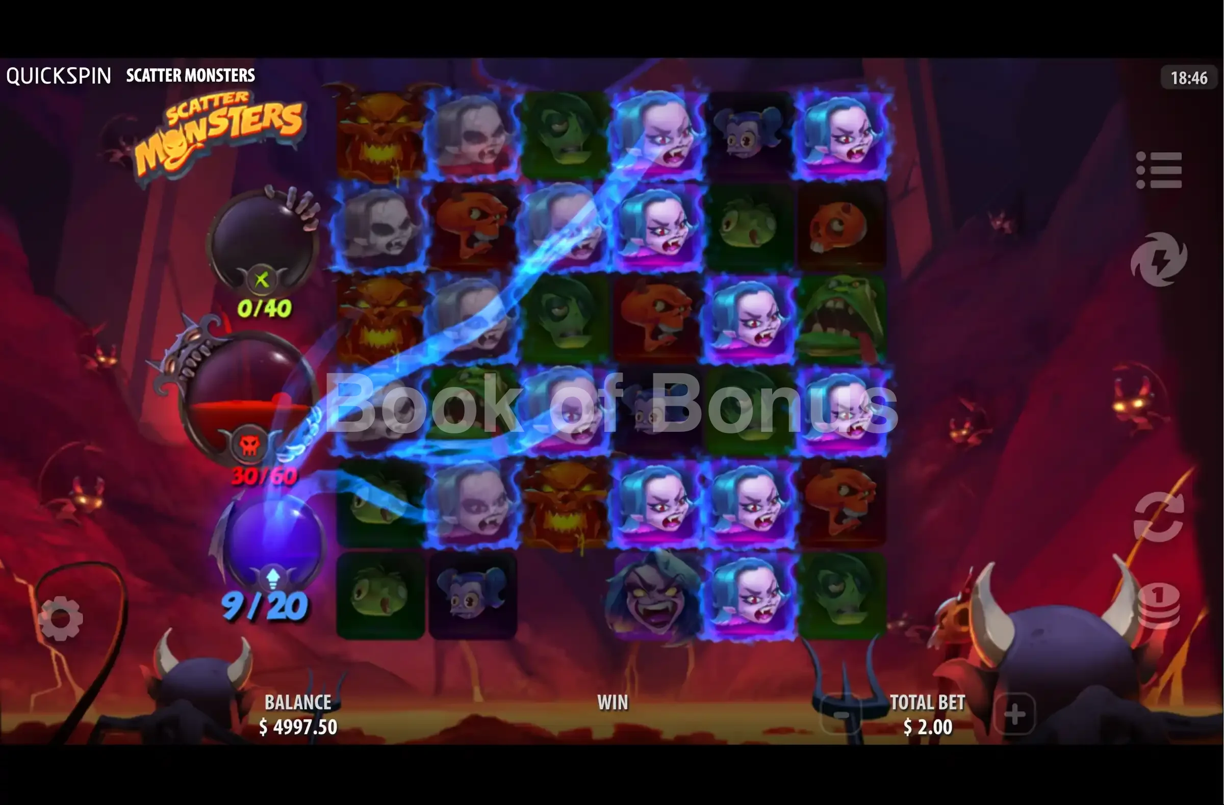 Scatter Monsters par Quickspin - base game 2