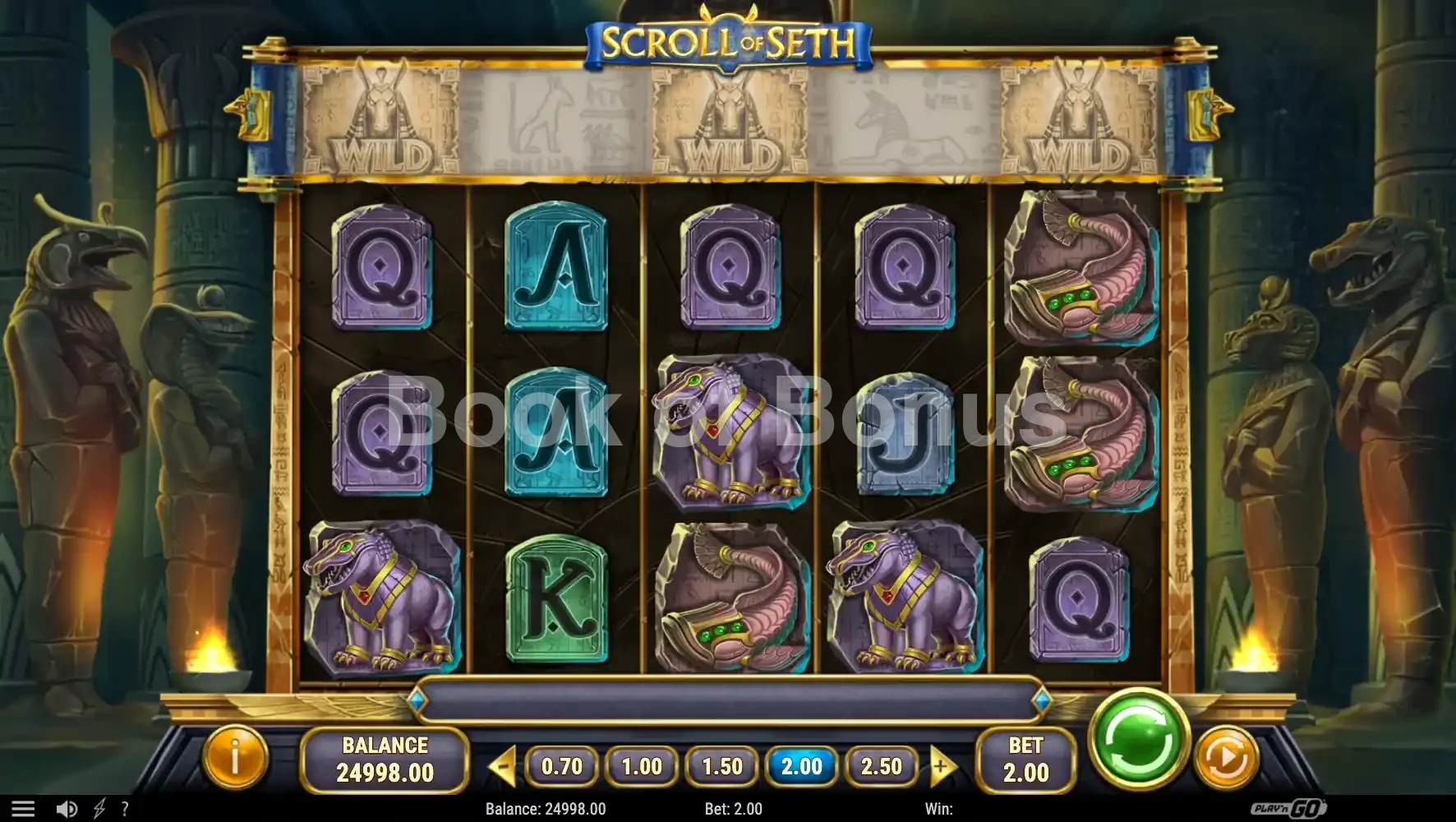 Scroll of Seth par Play'n GO - jeu de base et disposition des rouleaux