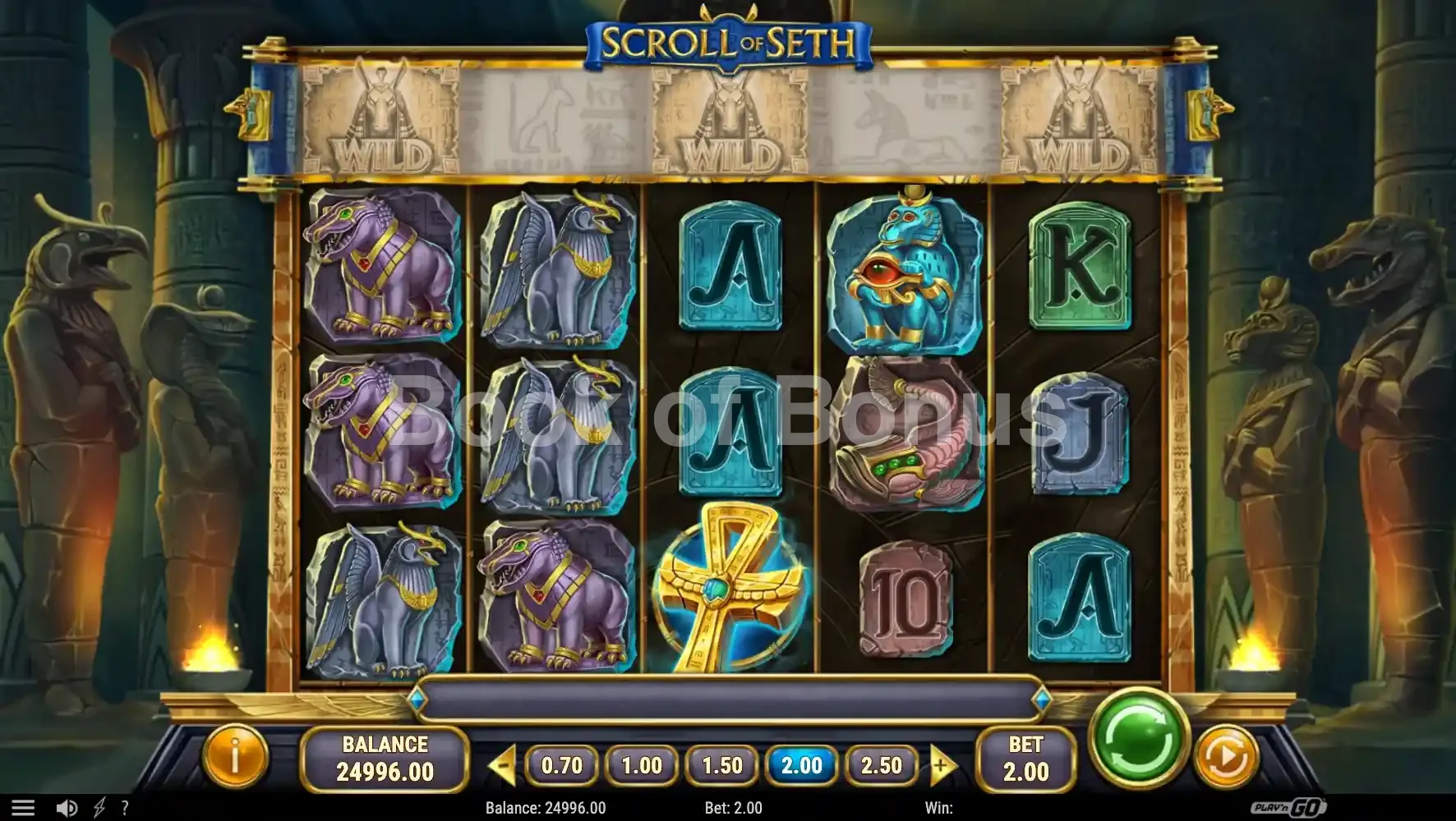 Scroll of Seth par Play'n GO - base game 2