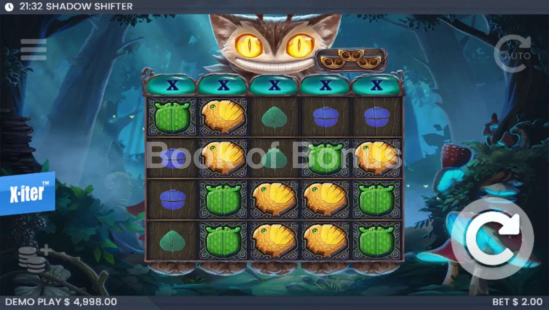 Shadow Shifter par ELK Studios - jeu de base et disposition des rouleaux