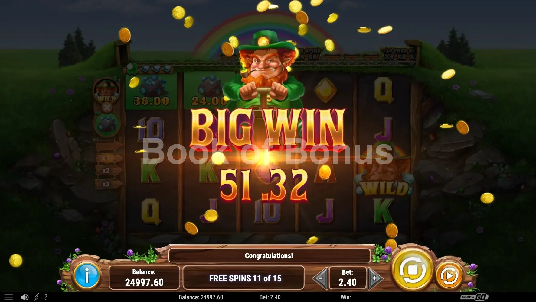 Shamrock Miner par Play'n GO - gros gain