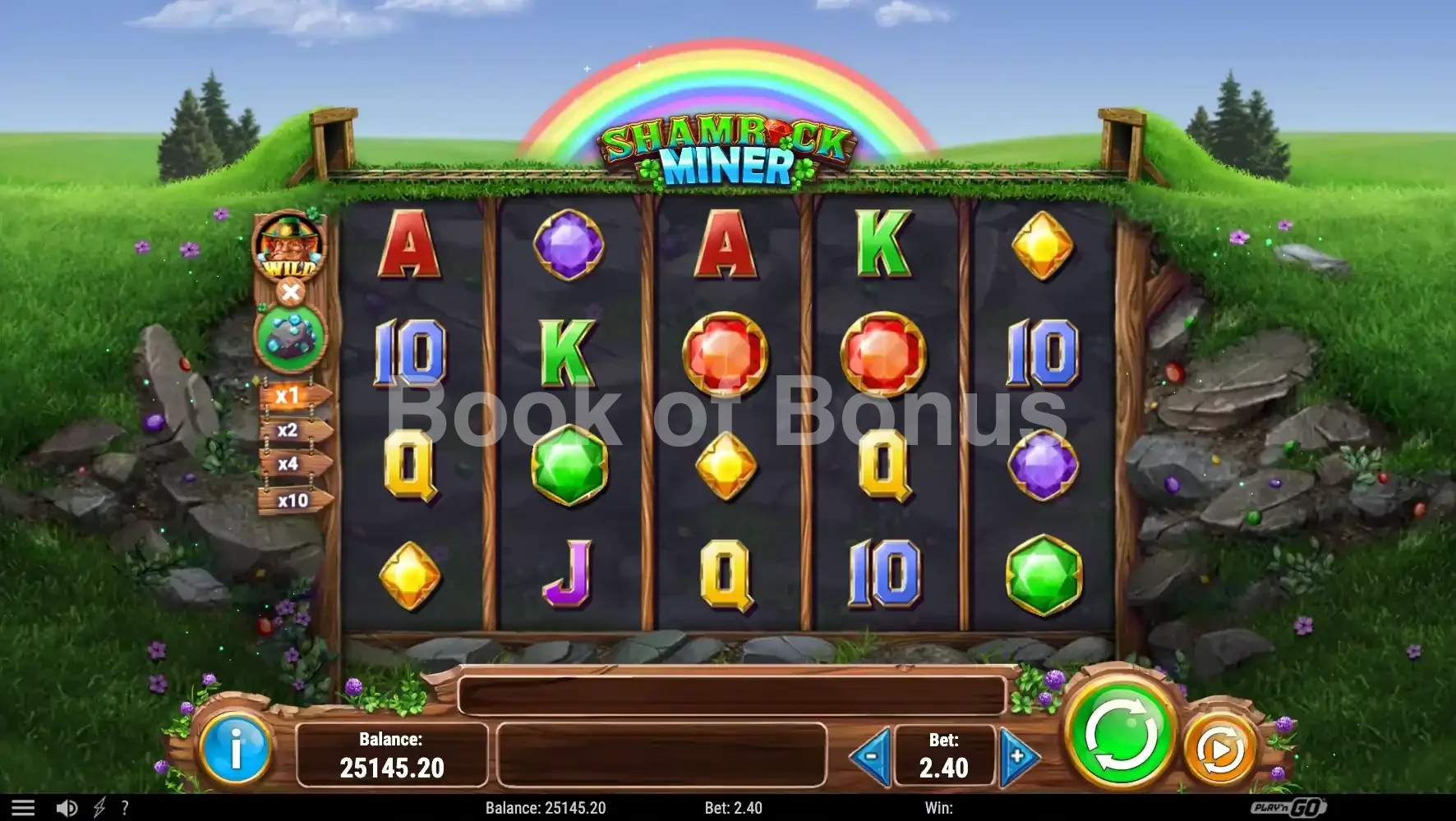 Shamrock Miner par Play'n GO - jeu de base et disposition des rouleaux