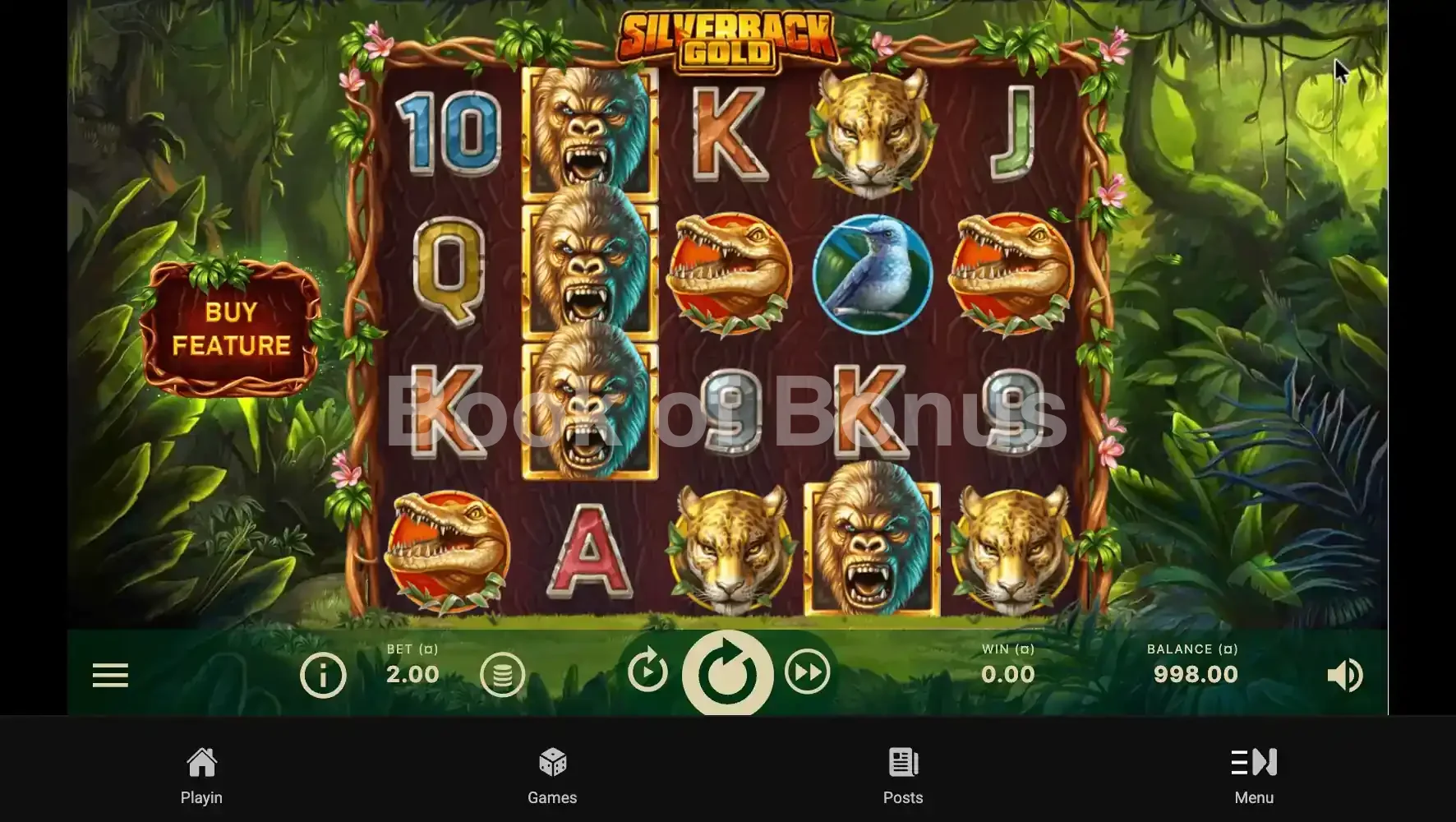 Silverback Gold par NetEnt - jeu de base et disposition des rouleaux