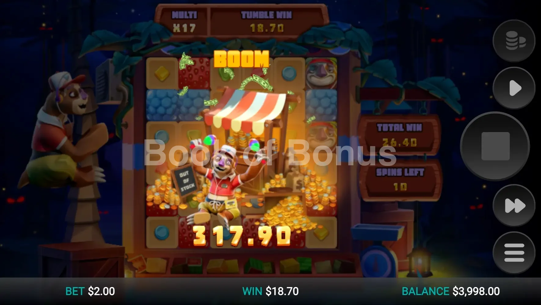 Sloth Tumble par Relax Gaming - gros gain