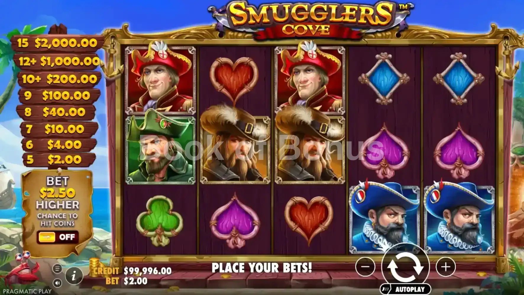 Smugglers Cove par Pragmatic Play - base game 2