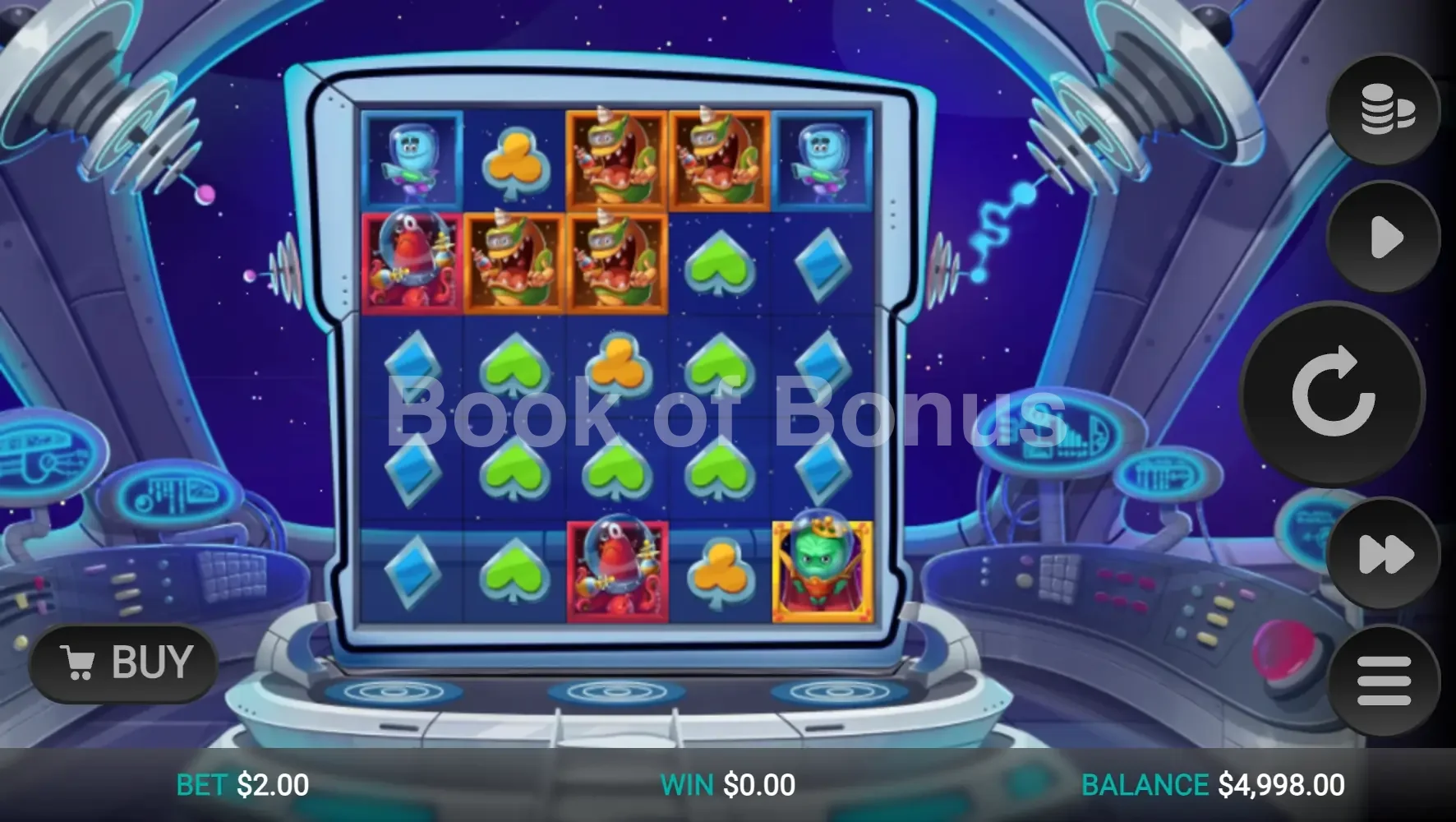 Space Attacks Dream Drop par Relax Gaming - jeu de base et disposition des rouleaux
