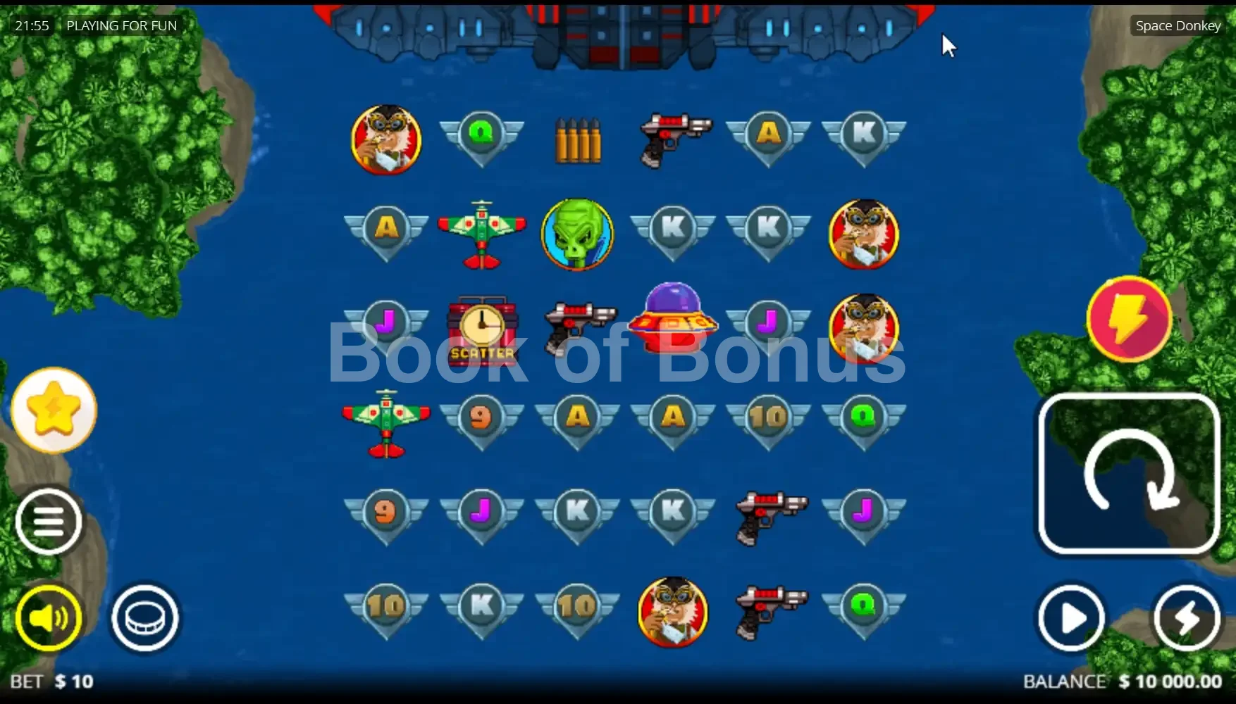 Space Donkey par Nolimit City - jeu de base et disposition des rouleaux