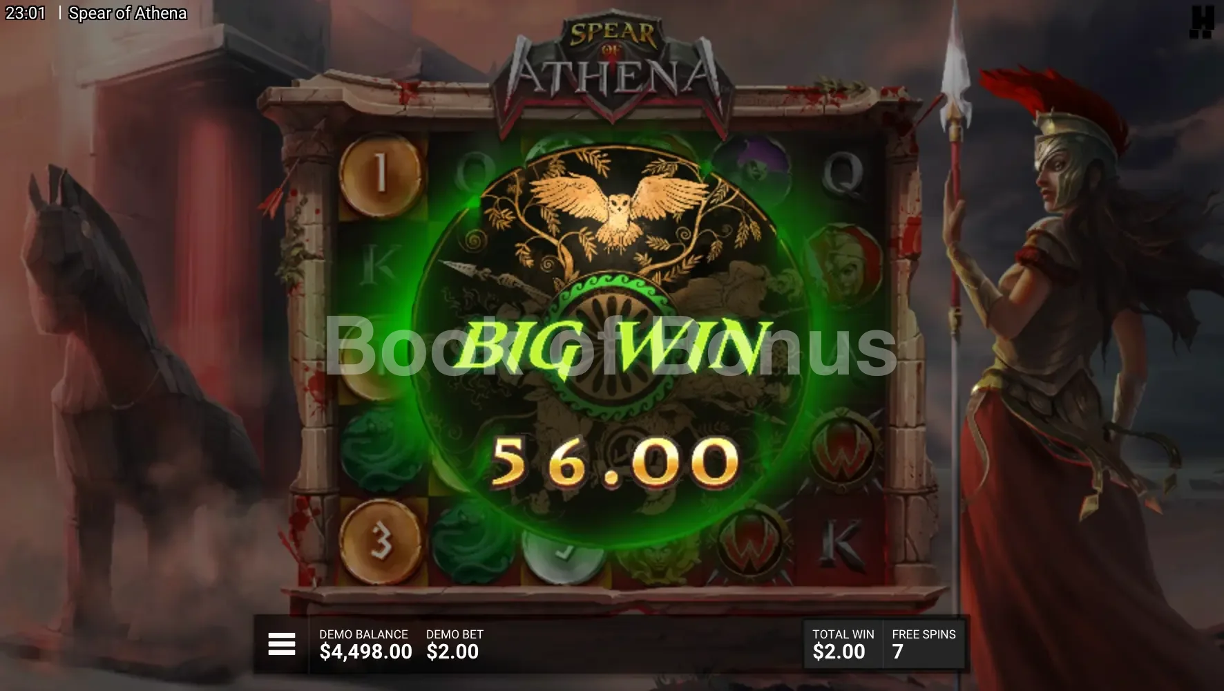 Spear of Athena par Hacksaw Gaming - gros gain