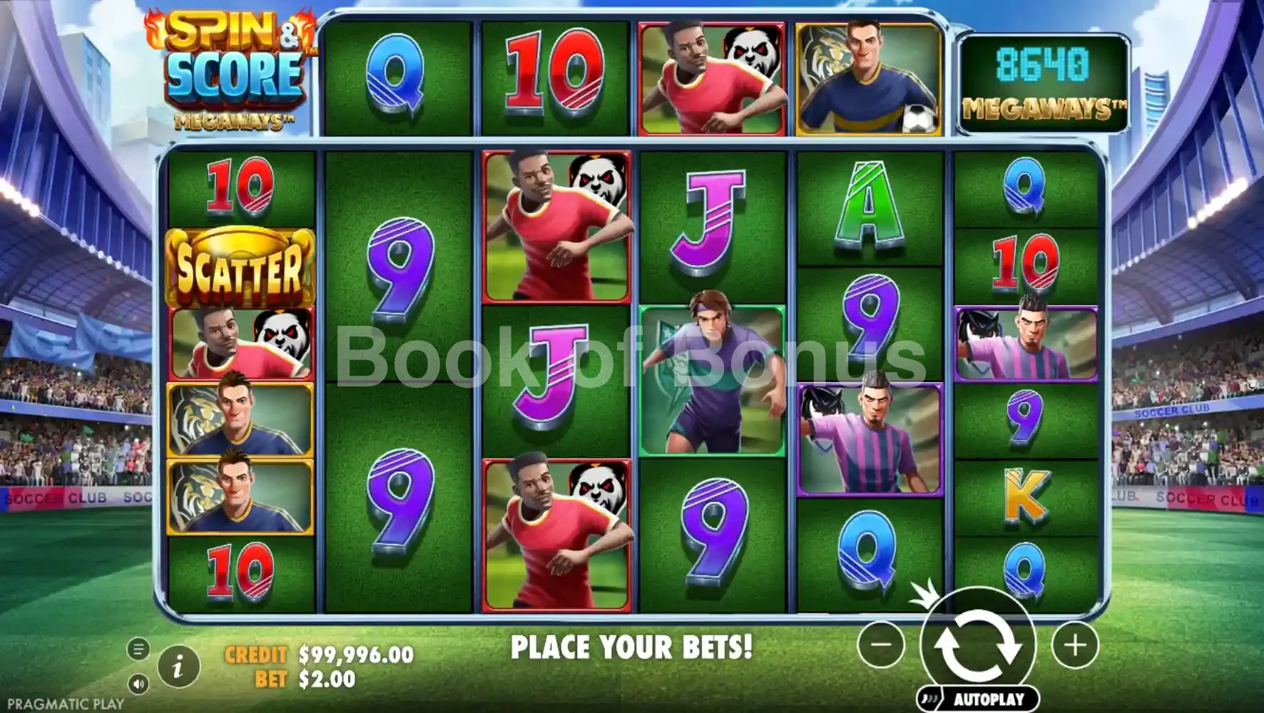 Spin & Score Megaways par Pragmatic Play - base game 2