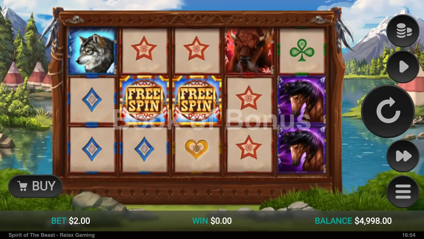 Spirit of the Beast par Relax Gaming - jeu de base et disposition des rouleaux
