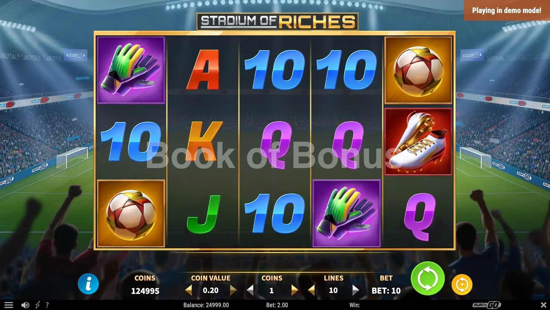 Stadium of Riches par Play'n GO - base game 2