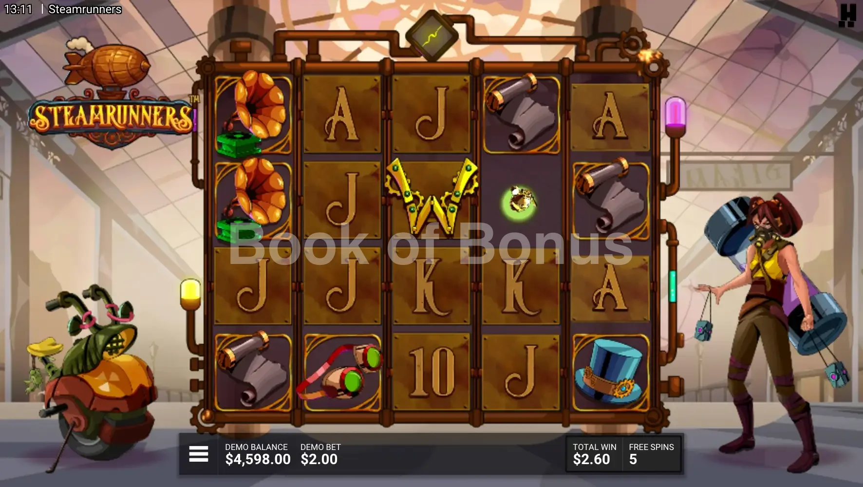 Steamrunners par Hacksaw Gaming - tours gratuits