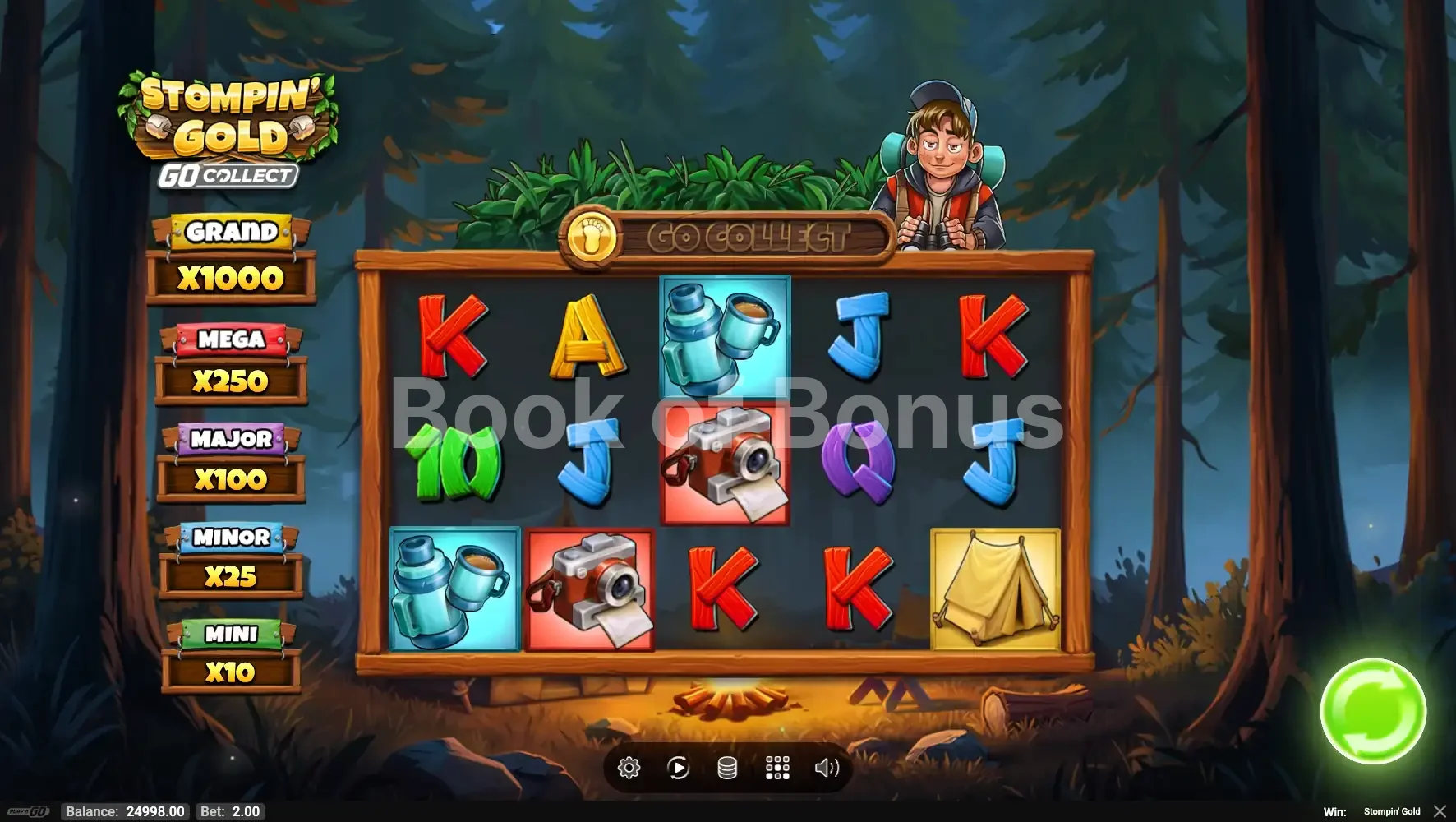 Stompin’ Gold par Play'n GO - jeu de base et disposition des rouleaux
