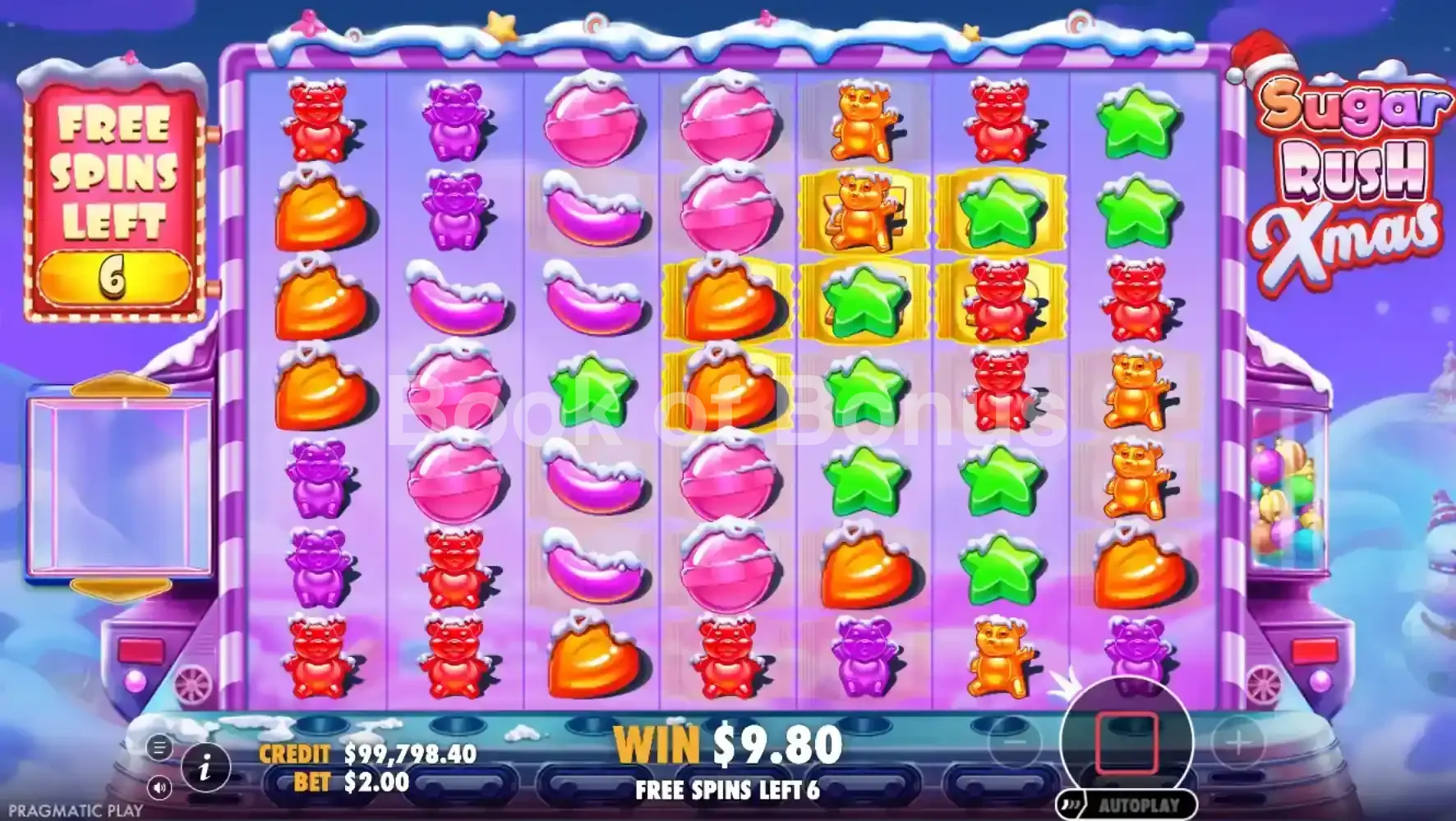 Sugar Rush Xmas par Pragmatic Play - tours gratuits