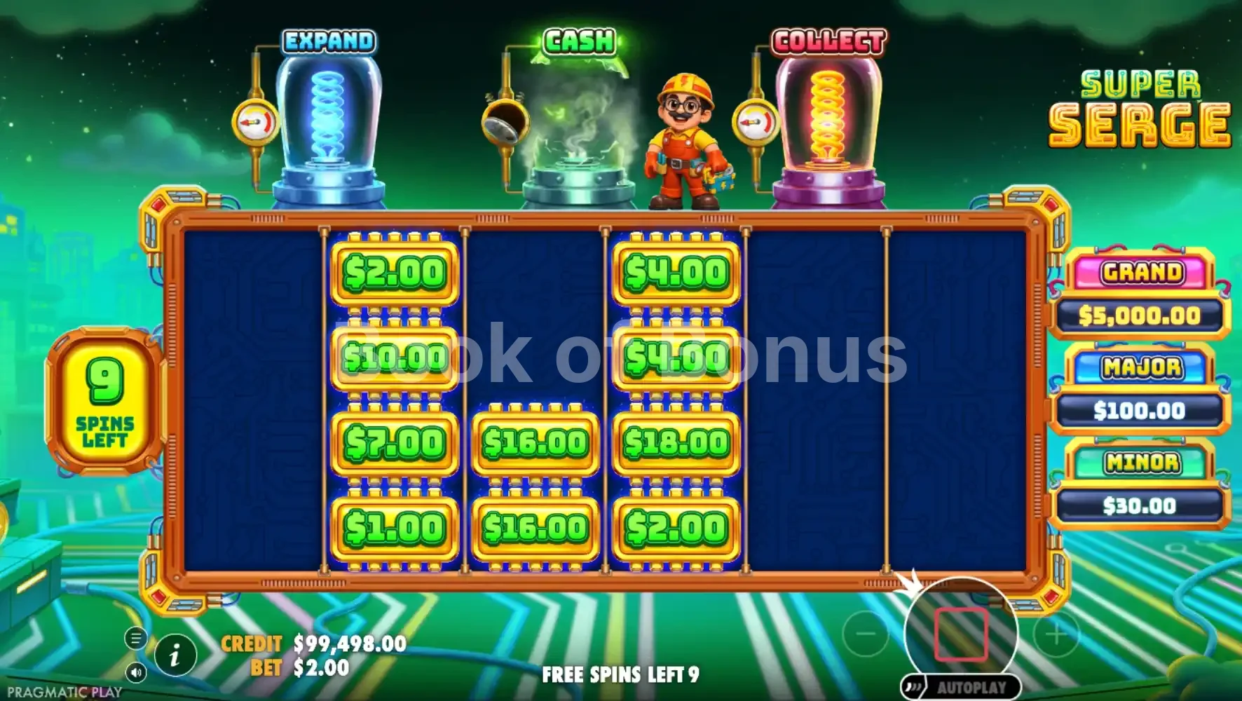 Super Serge par Pragmatic Play - tours gratuits