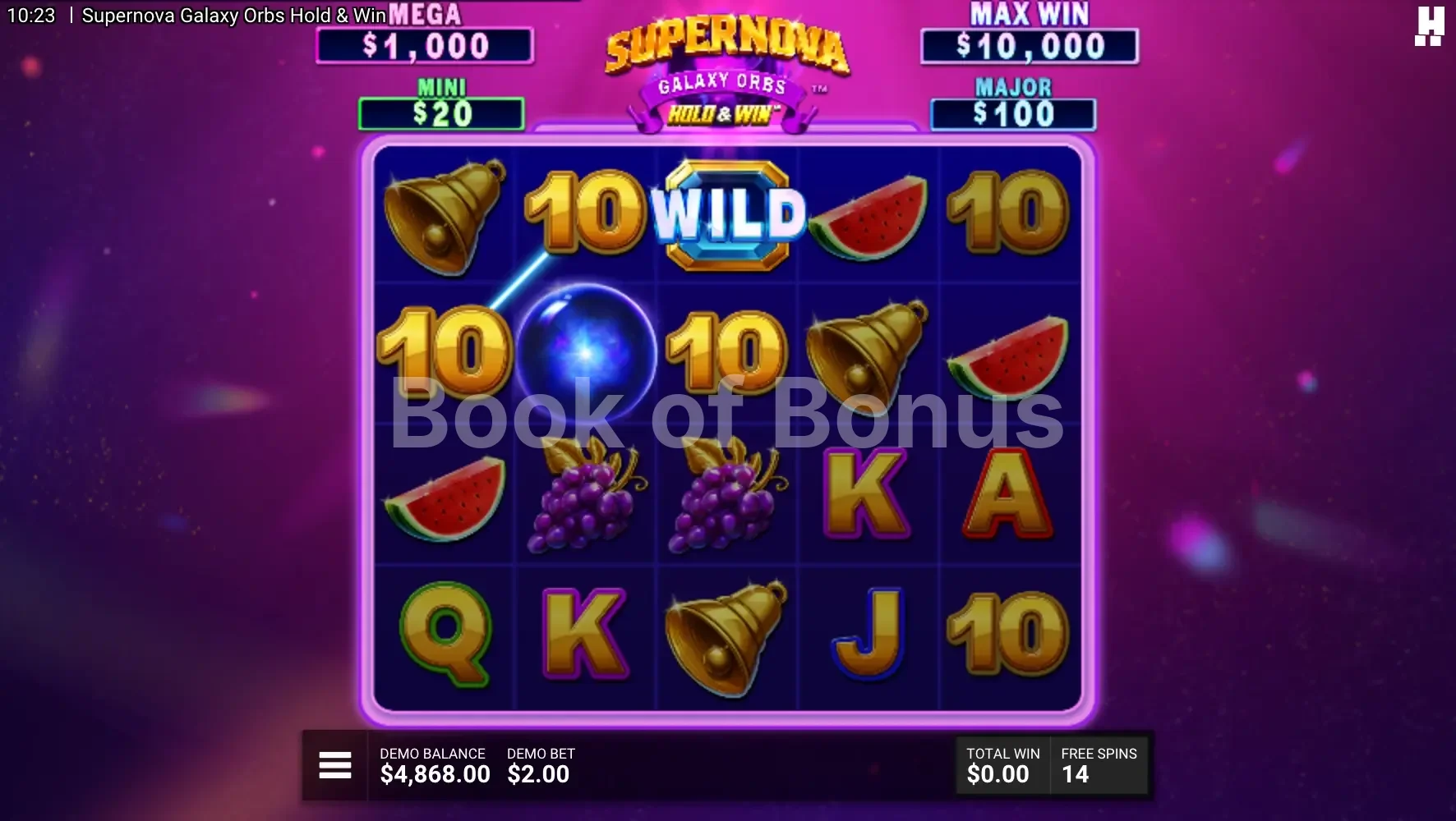 Supernova Galaxy Orbs par Hacksaw Gaming - tours gratuits