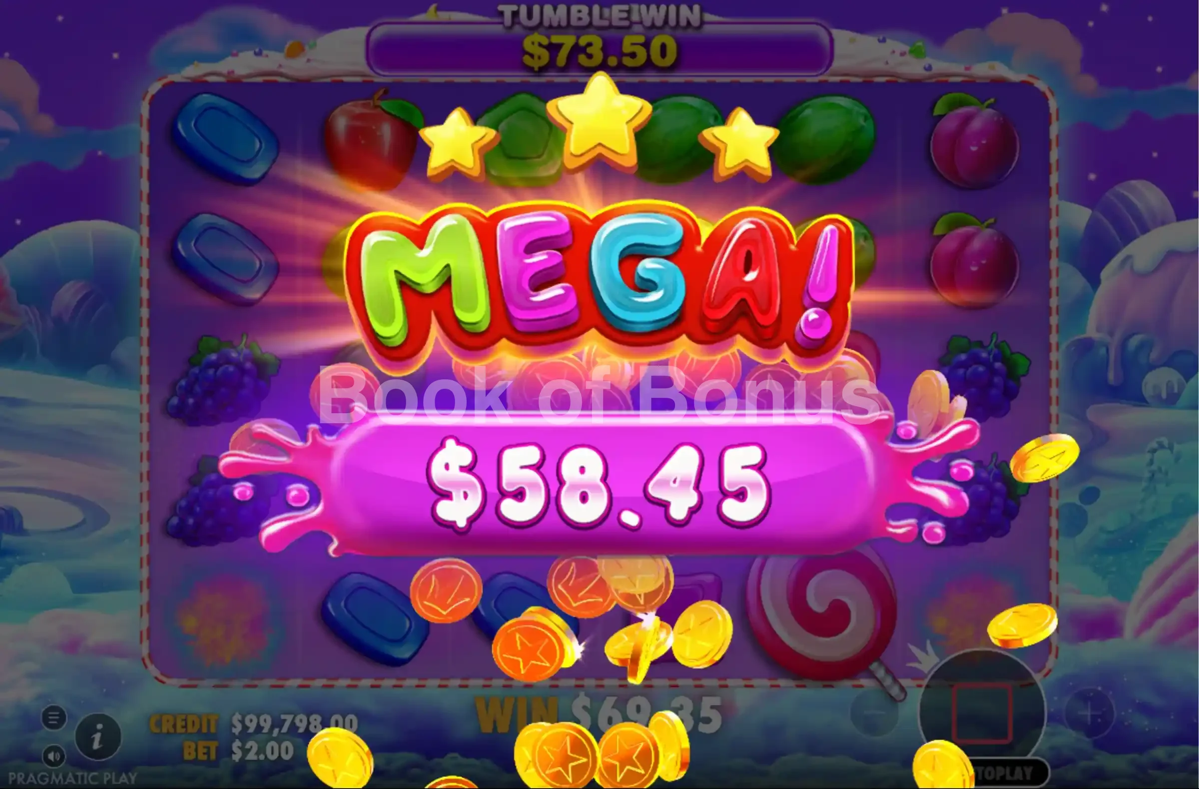 Gros gain Sweet Bonanza
