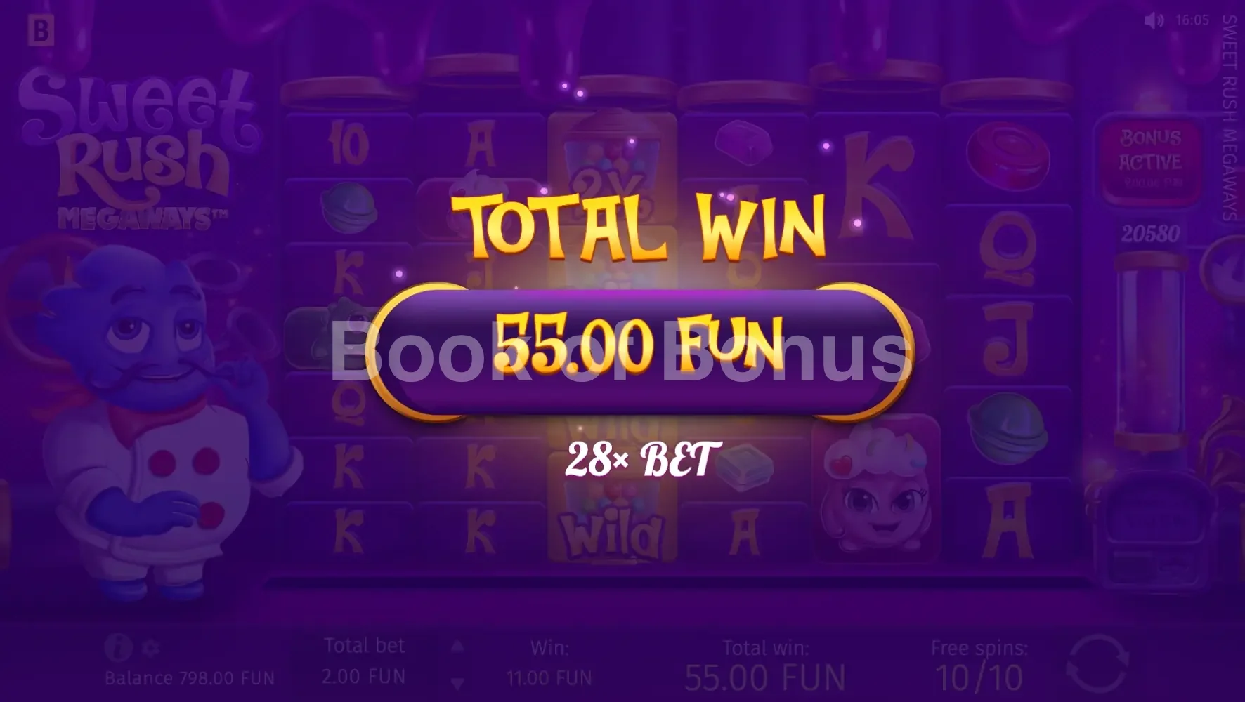 Sweet Rush Megaways par BGaming - gros gain