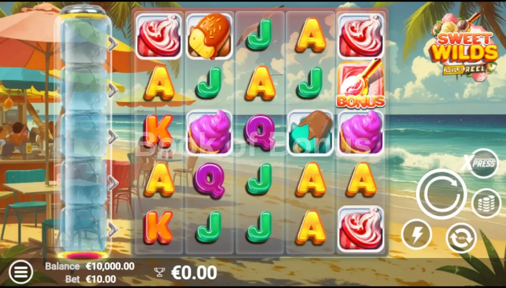 Sweet Wilds par Avatar UX - jeu de base et disposition des rouleaux