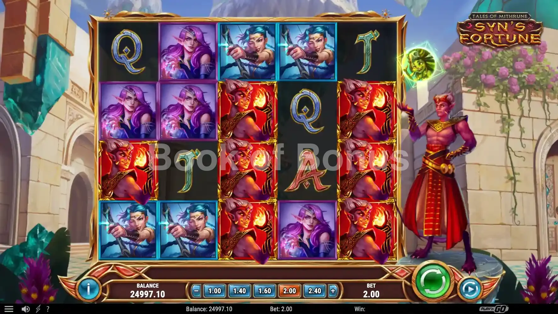 Tales of Mithrune Syn's Fortune par Play'n GO - jeu de base et disposition des rouleaux