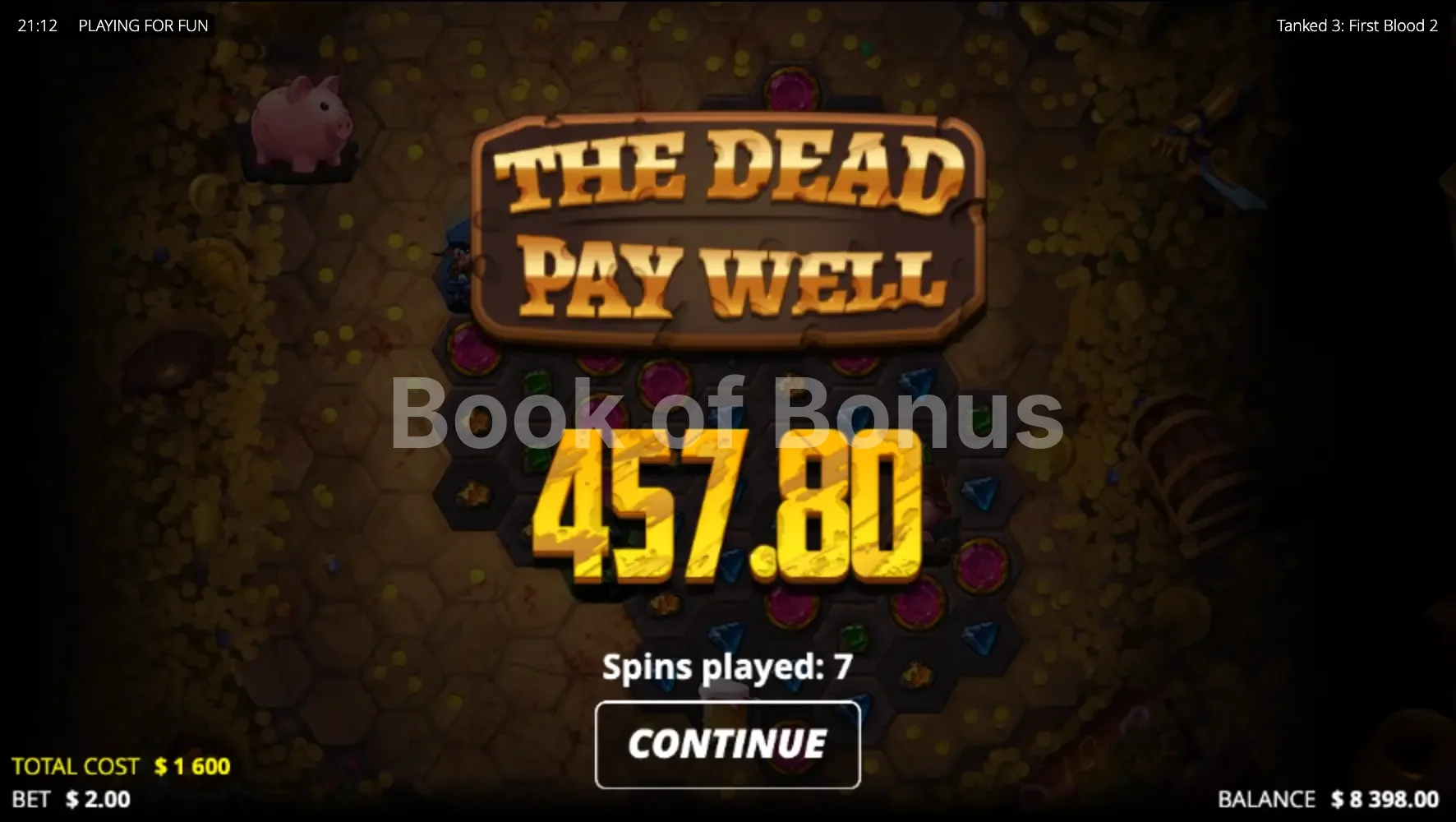 Tanked 3 First Blood 2 par Nolimit City - gros gain