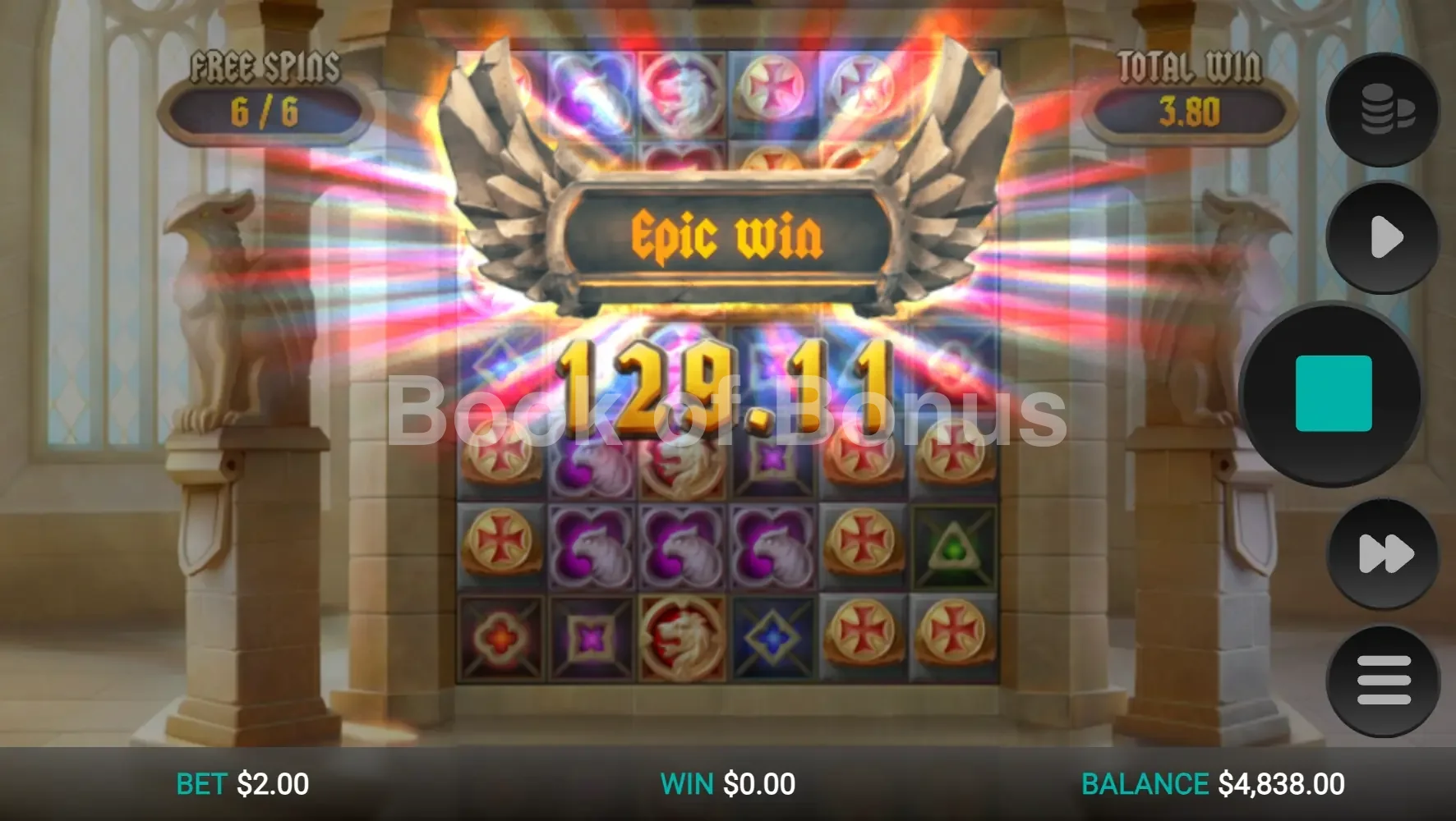 Templar Tumble par Relax Gaming - gros gain