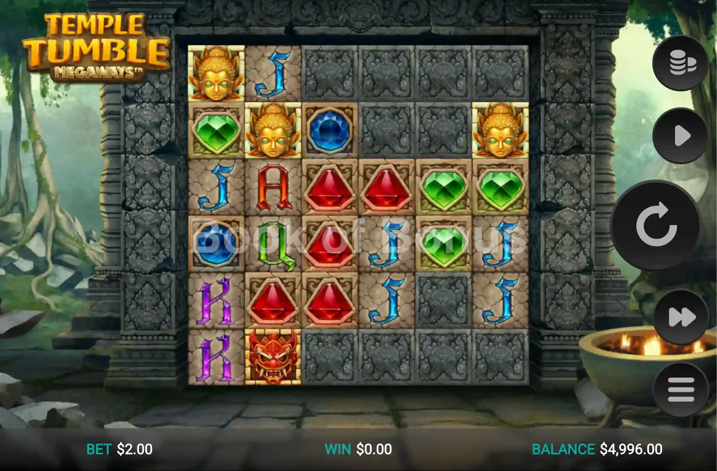 Temple Tumble Megaways par Relax Gaming - base game 2
