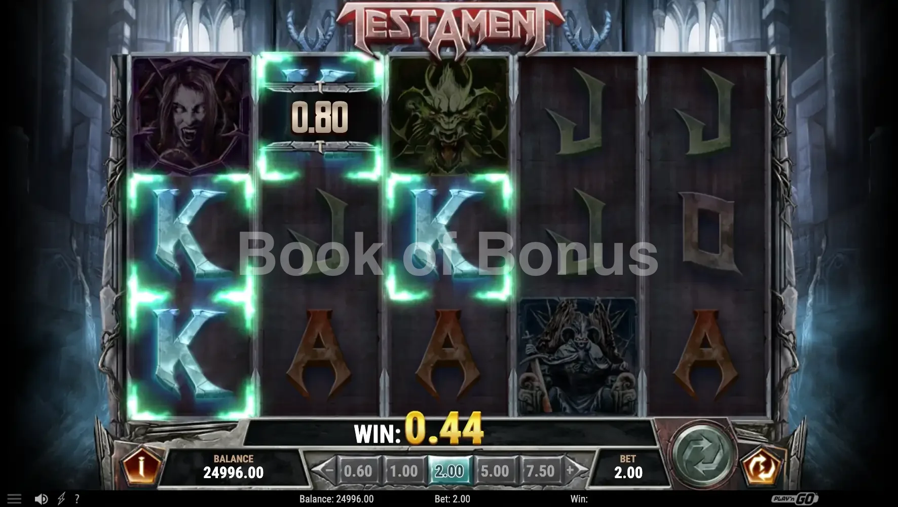 Testament par Play'n GO - base game 2