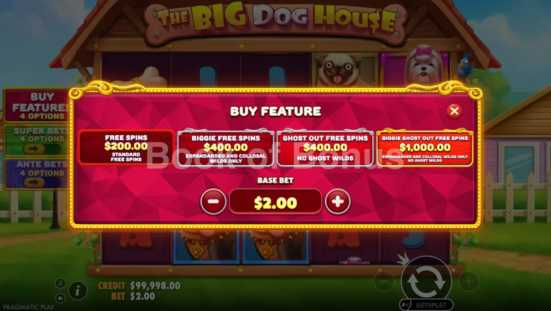 Bonus Buy The Big Dog House