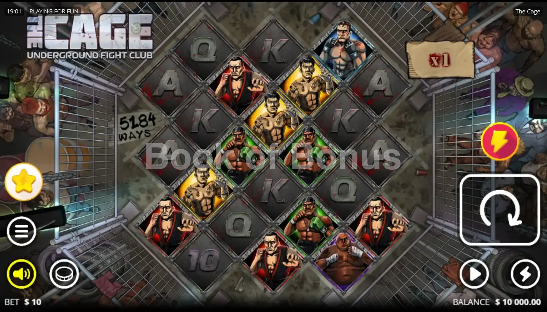 The Cage par Nolimit City - jeu de base et disposition des rouleaux