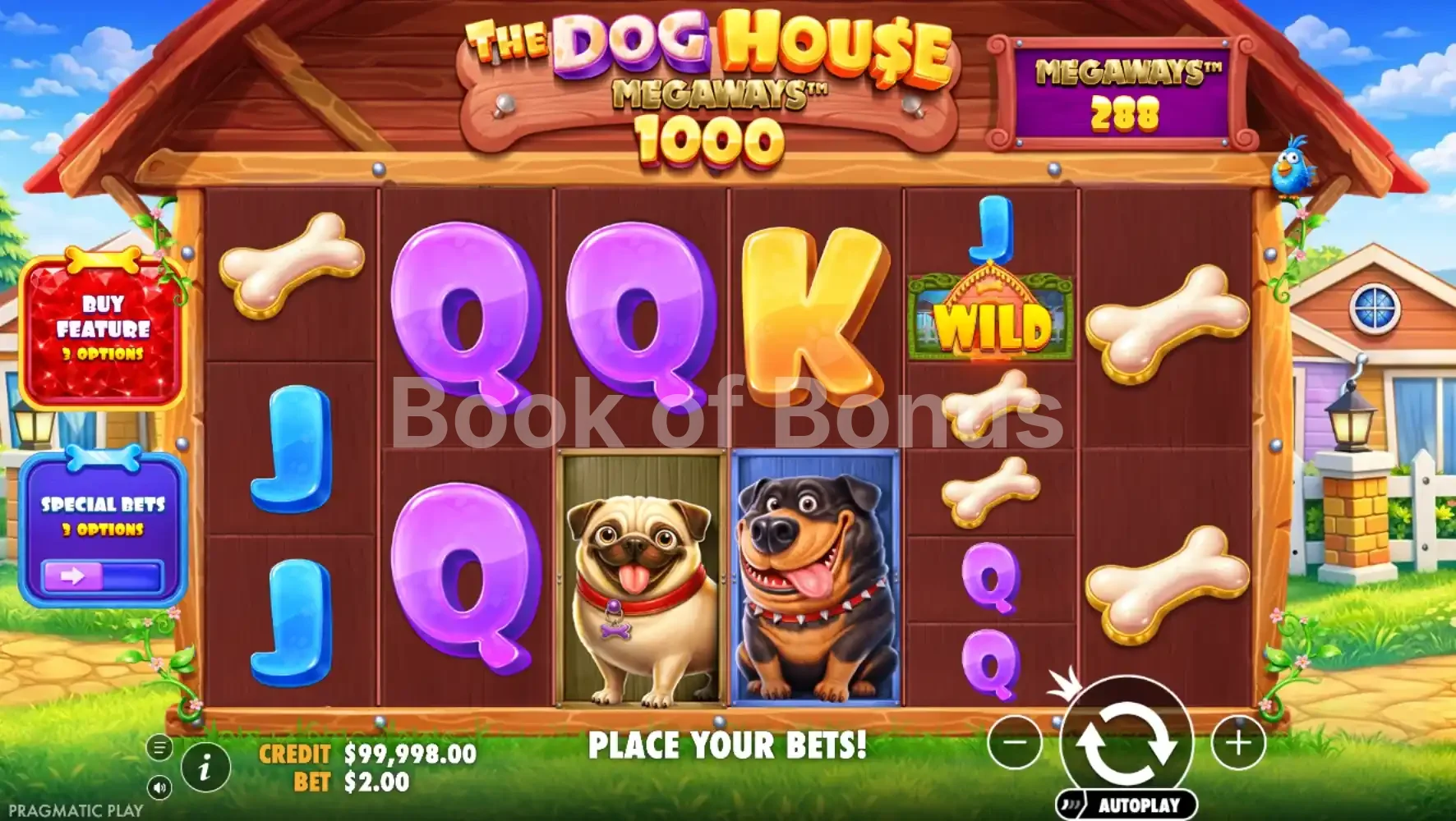 Jeu de base The Dog House Megaways 1000