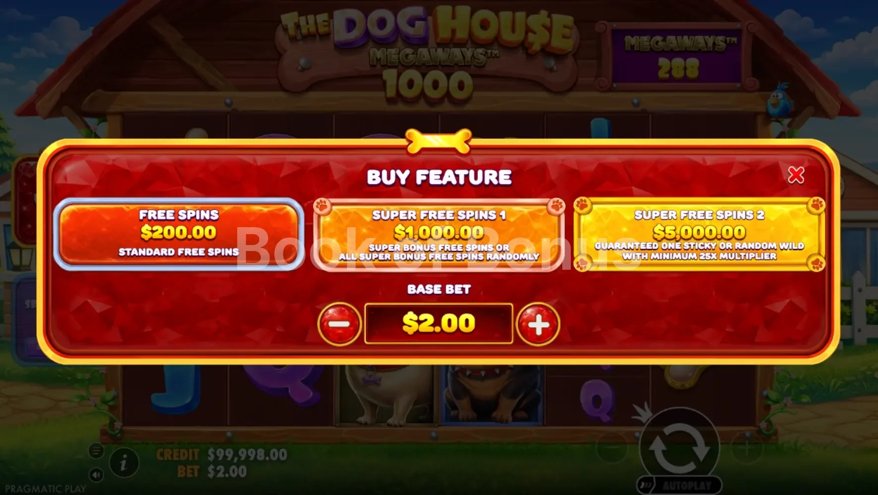 Bonus Buy The Dog House Megaways 1000