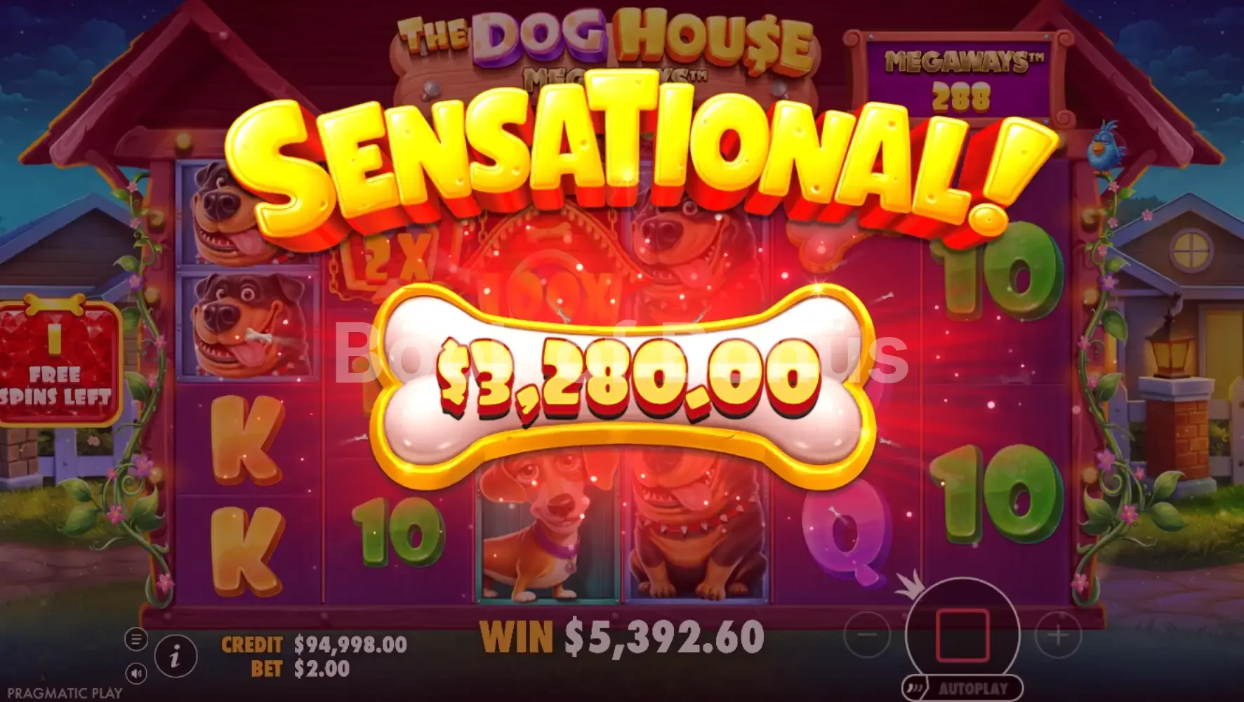 Grand gain The Dog House Megaways 1000