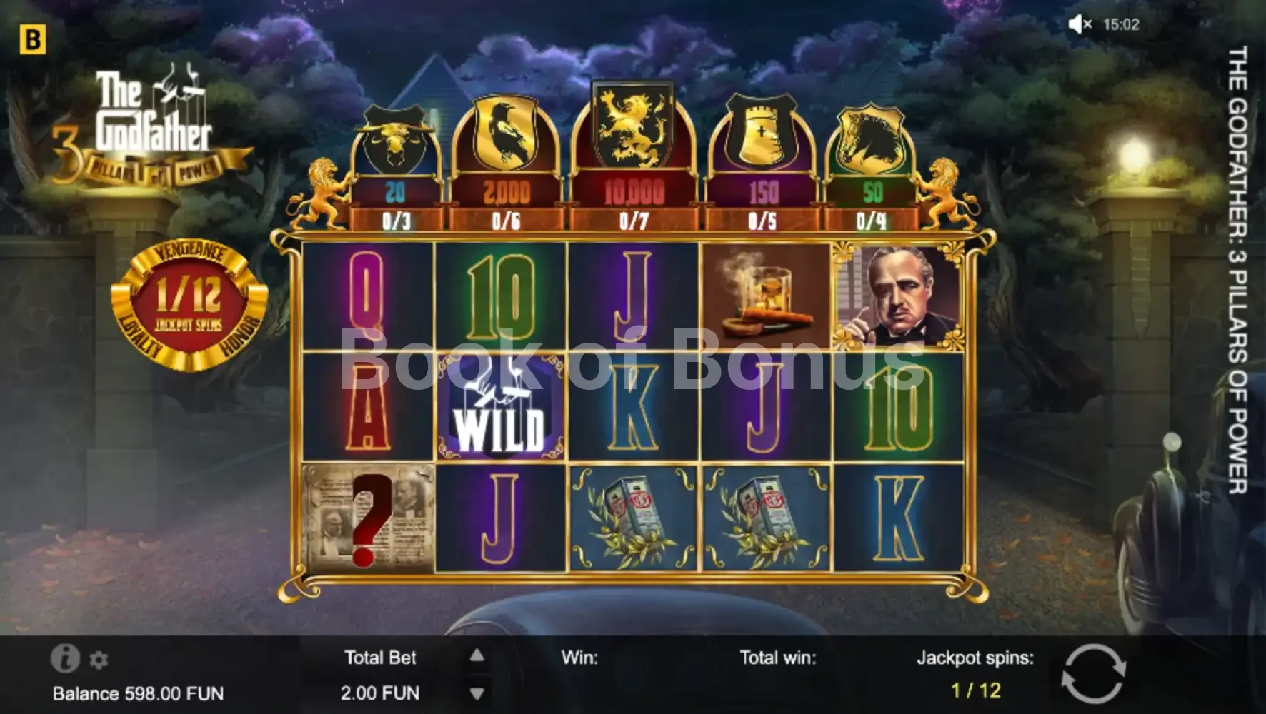 The Godfather 3 Pillars of Power par BGaming - tours gratuits