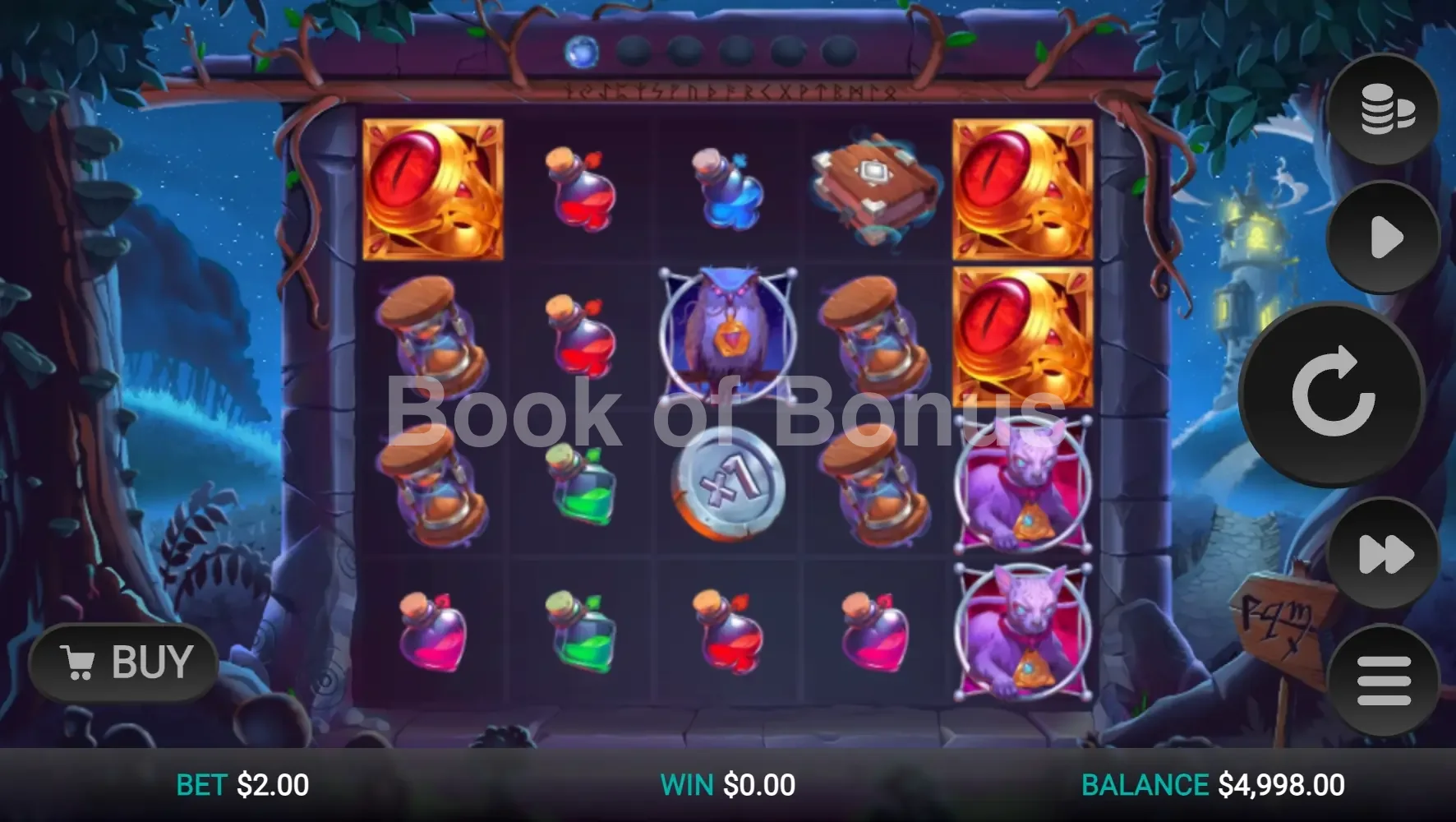 The Sorcerers Shuffle par Relax Gaming - jeu de base et disposition des rouleaux