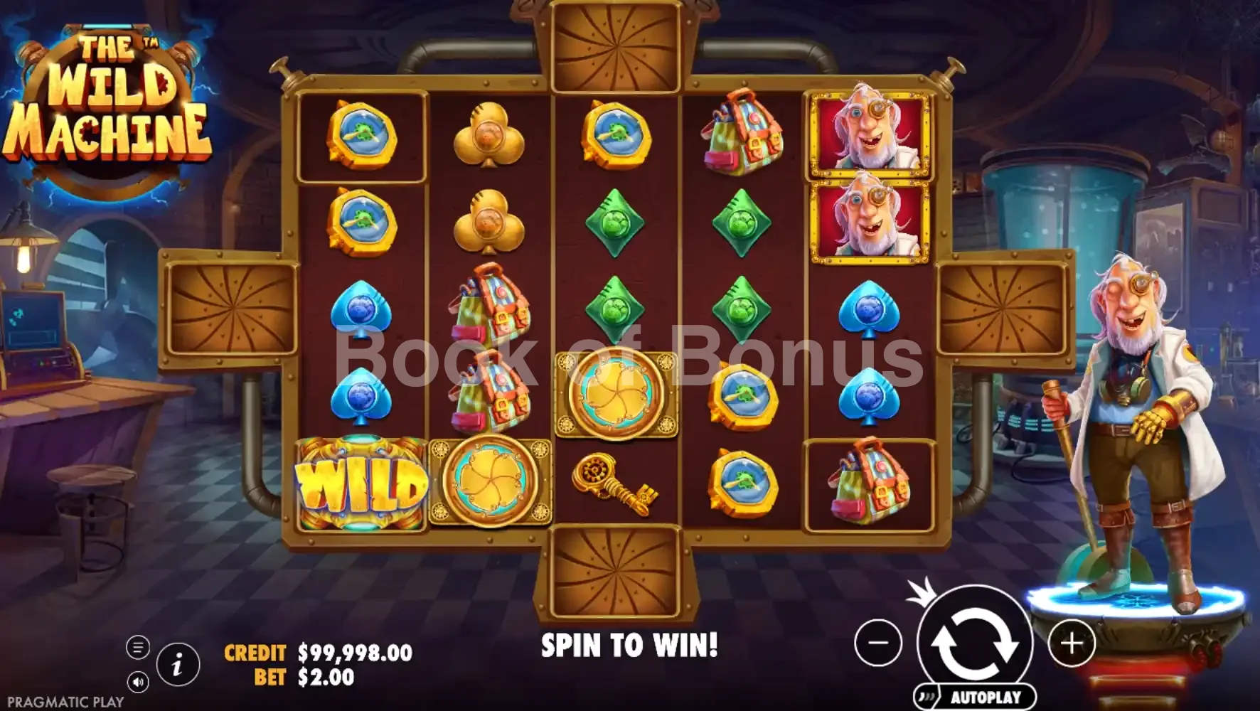 The Wild Machine par Pragmatic Play - jeu de base et disposition des rouleaux